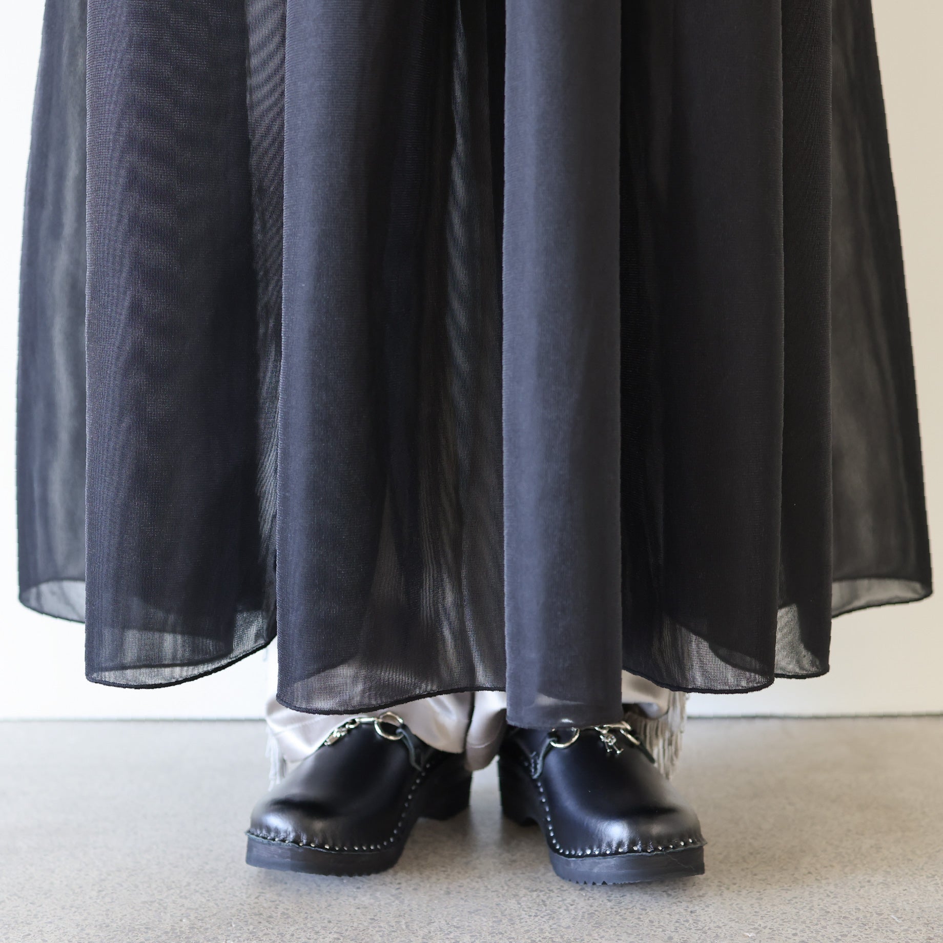 RASCHEL KNITTING SKIRT(BLACK)