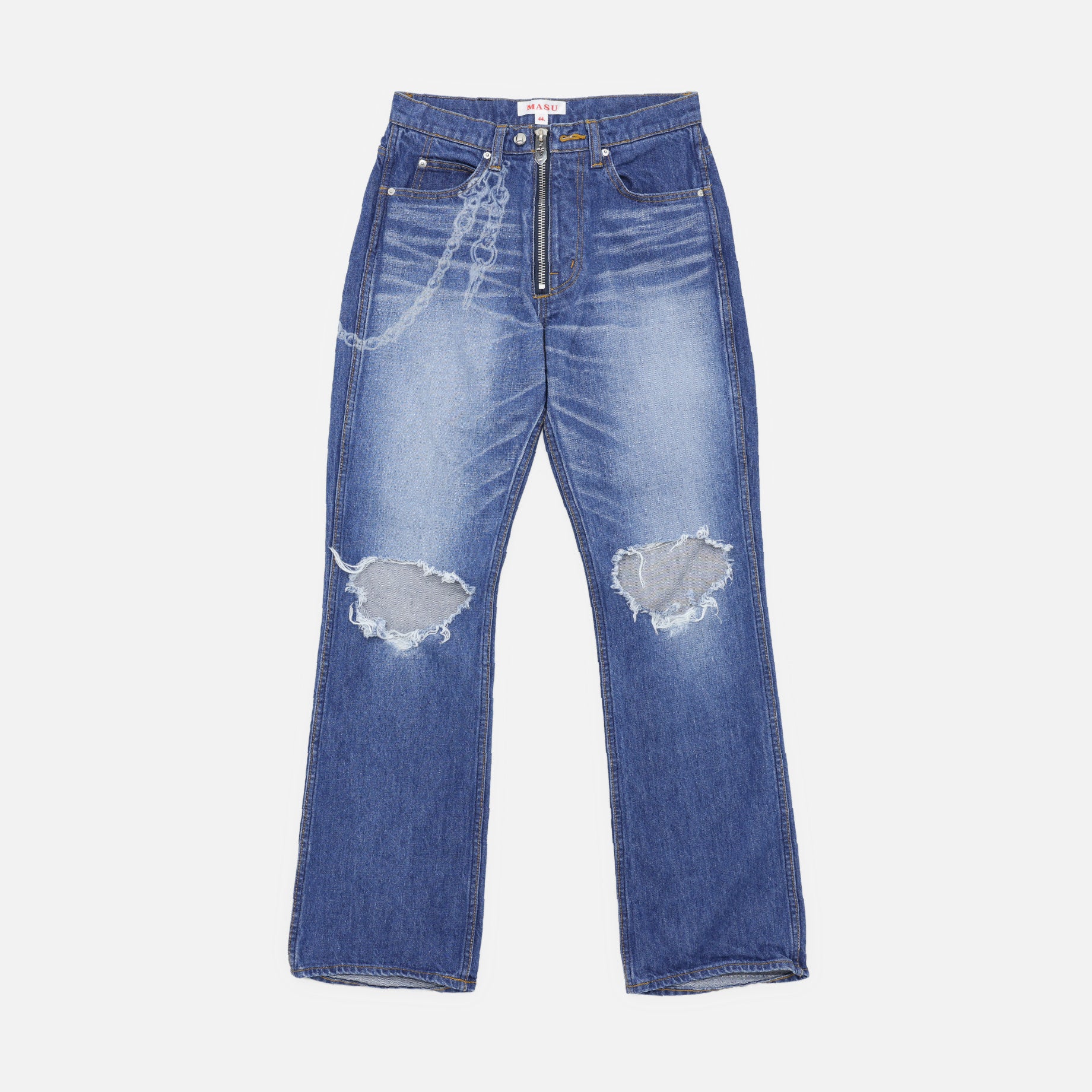 DAMAGED FLARE FIT JEANS（INDIGO）