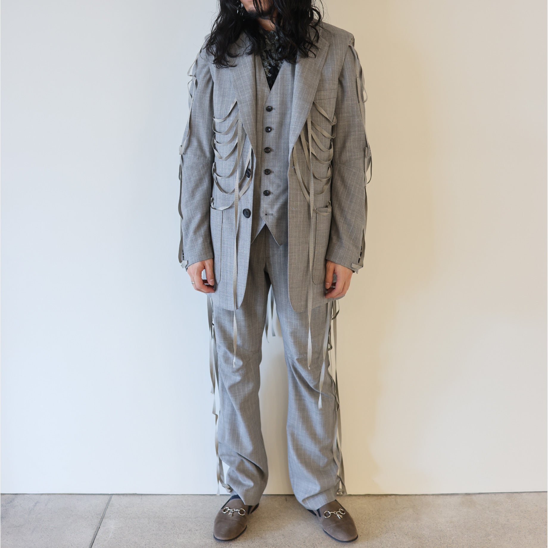 BONE TAILORED VEST(LIGHT GRAY)
