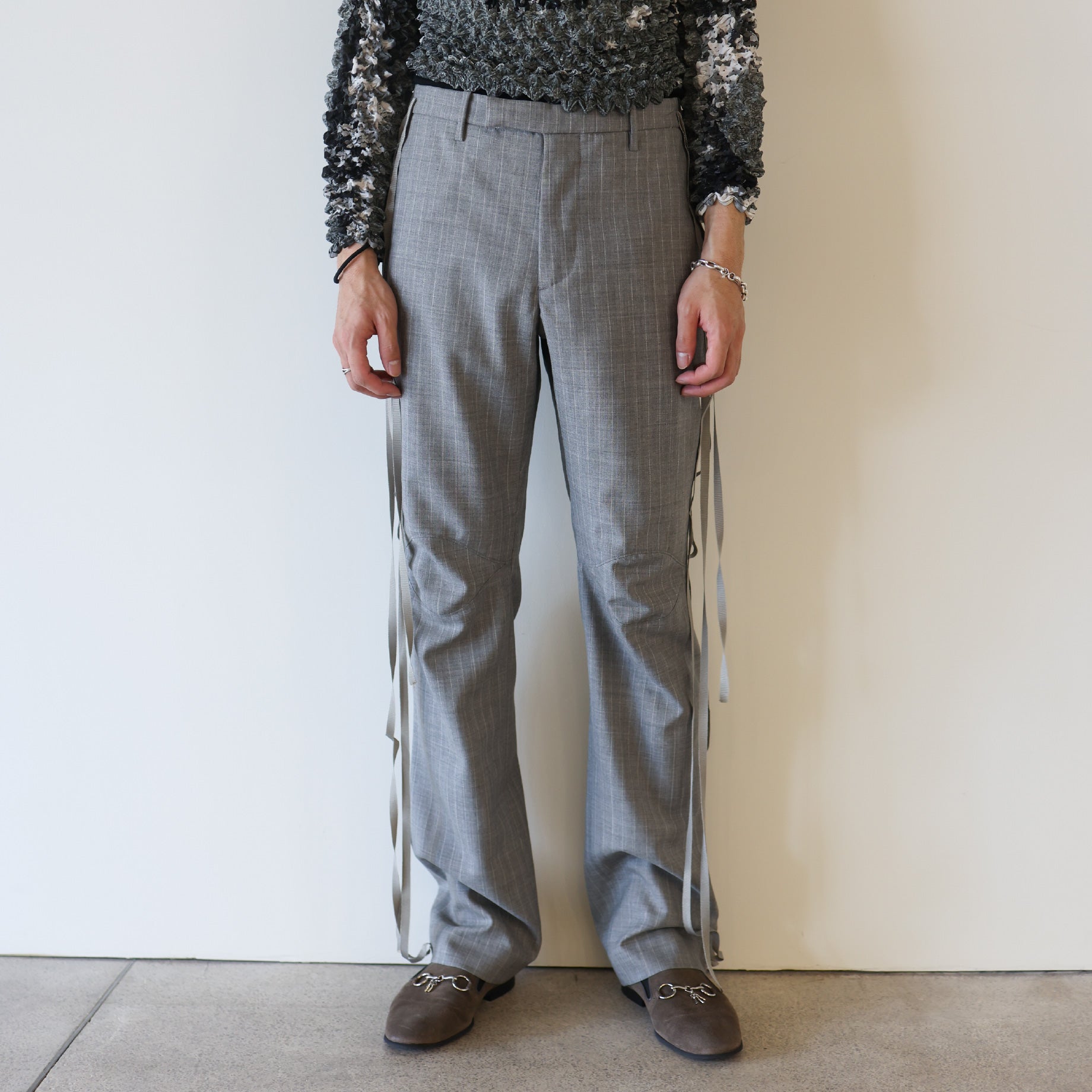BONE TROUSERS(LIGHT GRAY)