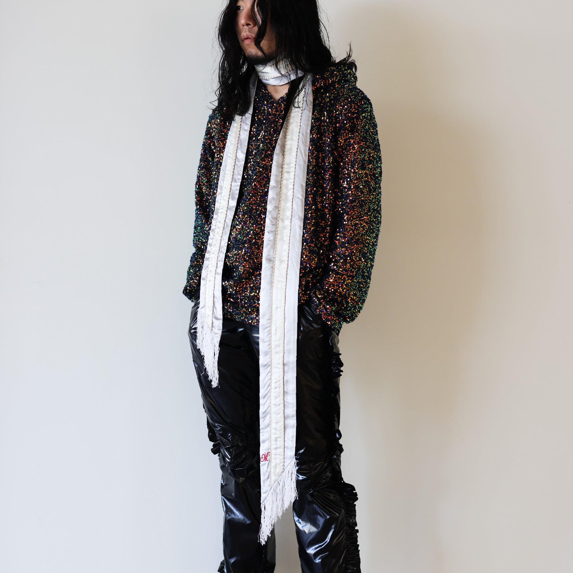 SUKA LONG SCARF(SILVER)