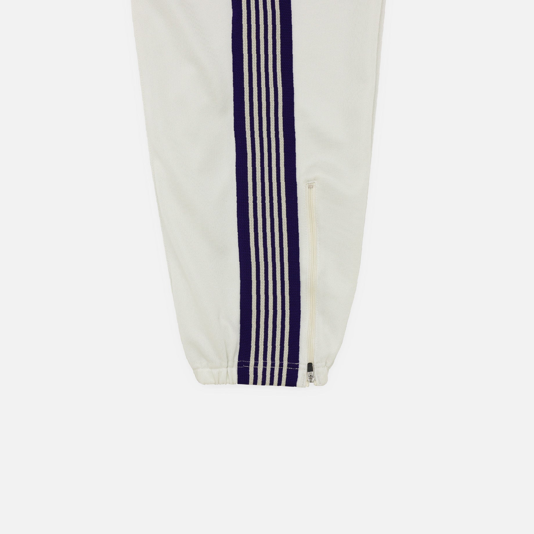 ZIPPED TRACK PANT - POLY SMOOTH(ICE WHITE)