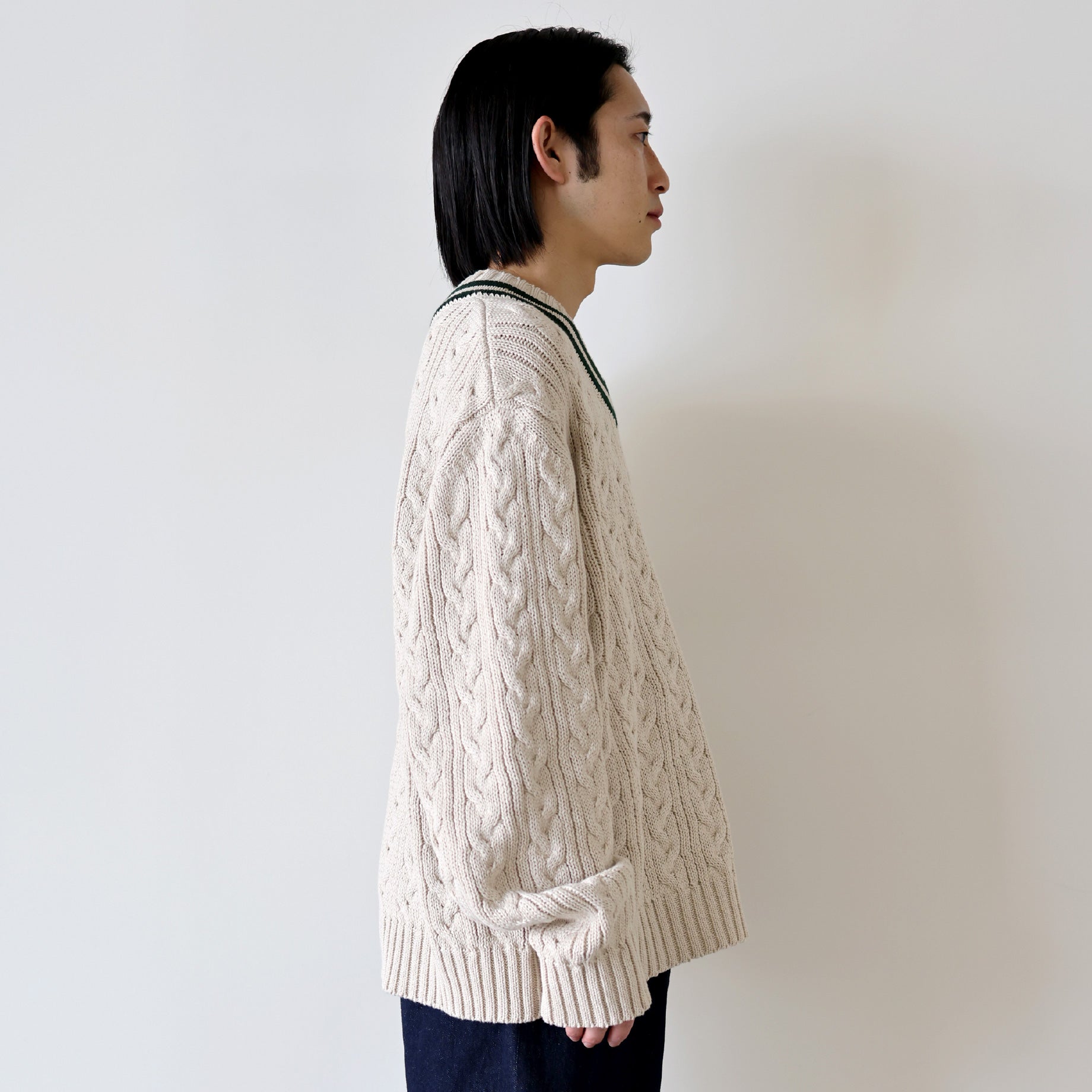 CHILDEN KNIT(IVORY × D.GREEN)