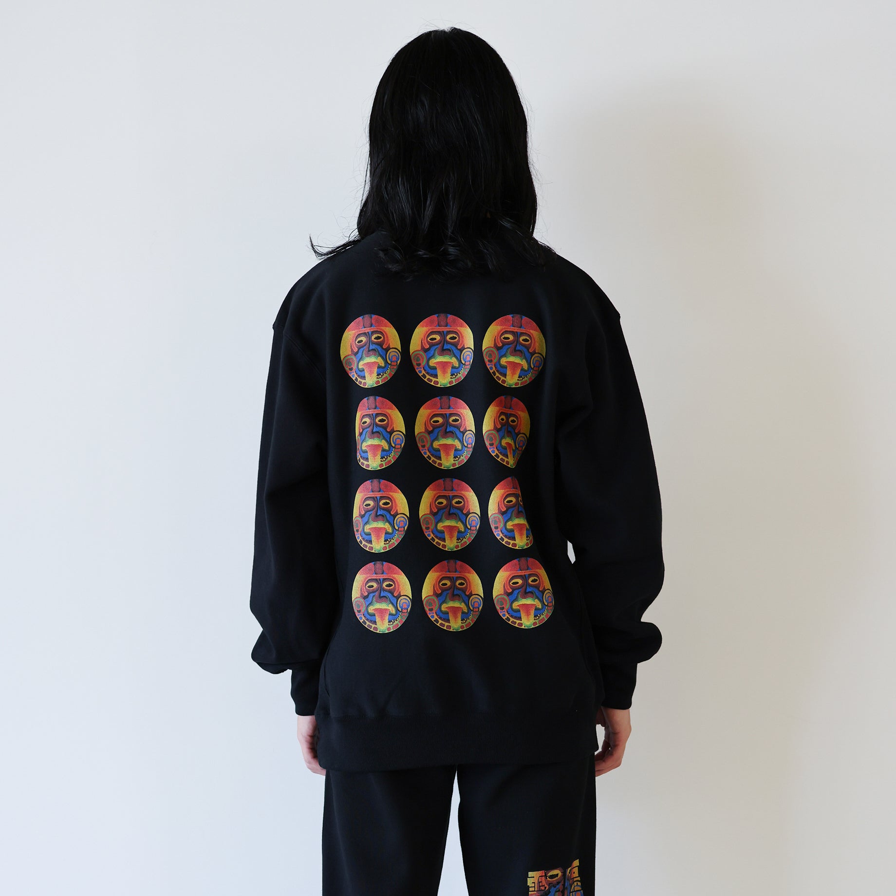 AY-O FLUX Crew Neck Sweat Shirt(BLACK)