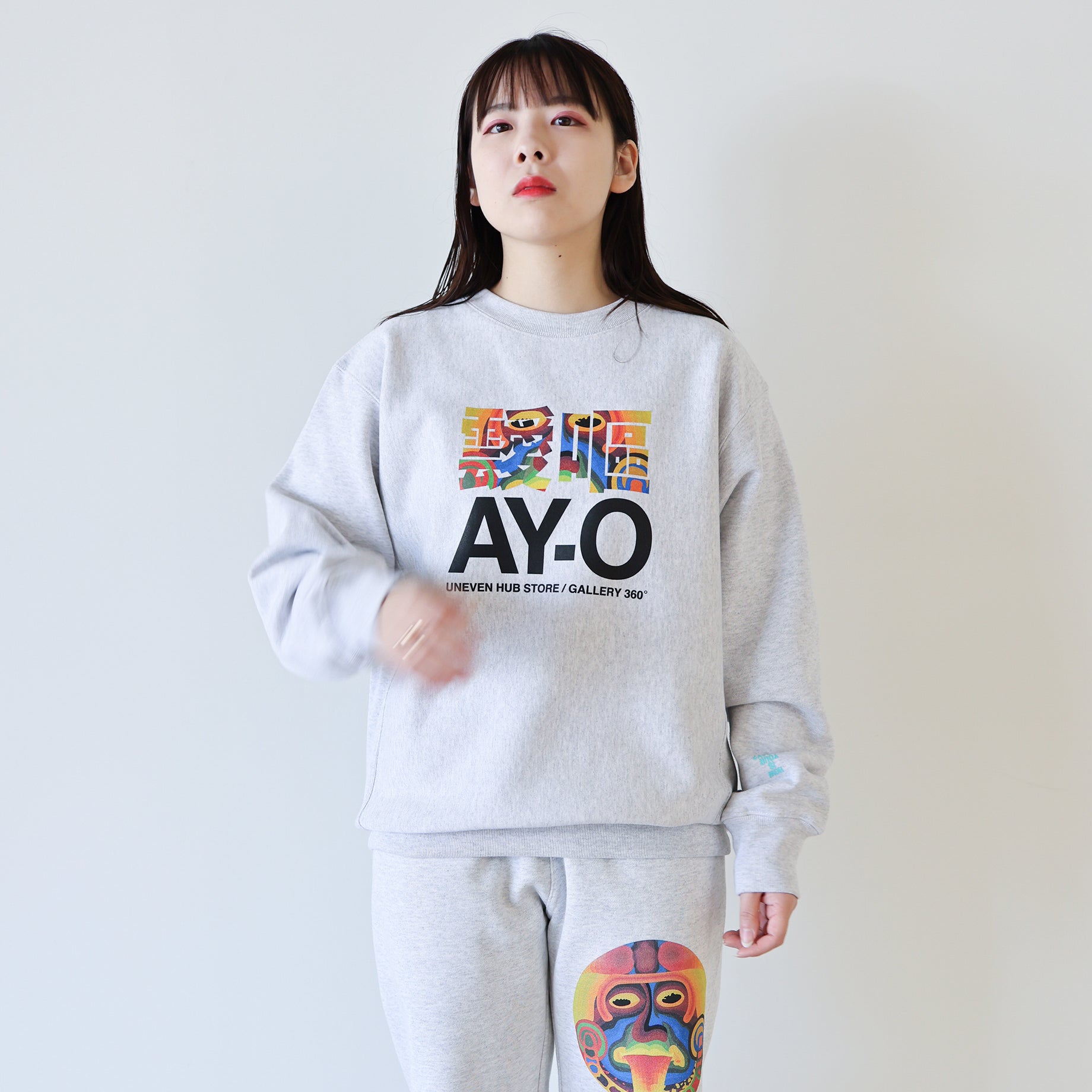 AY-O FLUX Crew Neck Sweat Shirt(GRAY)