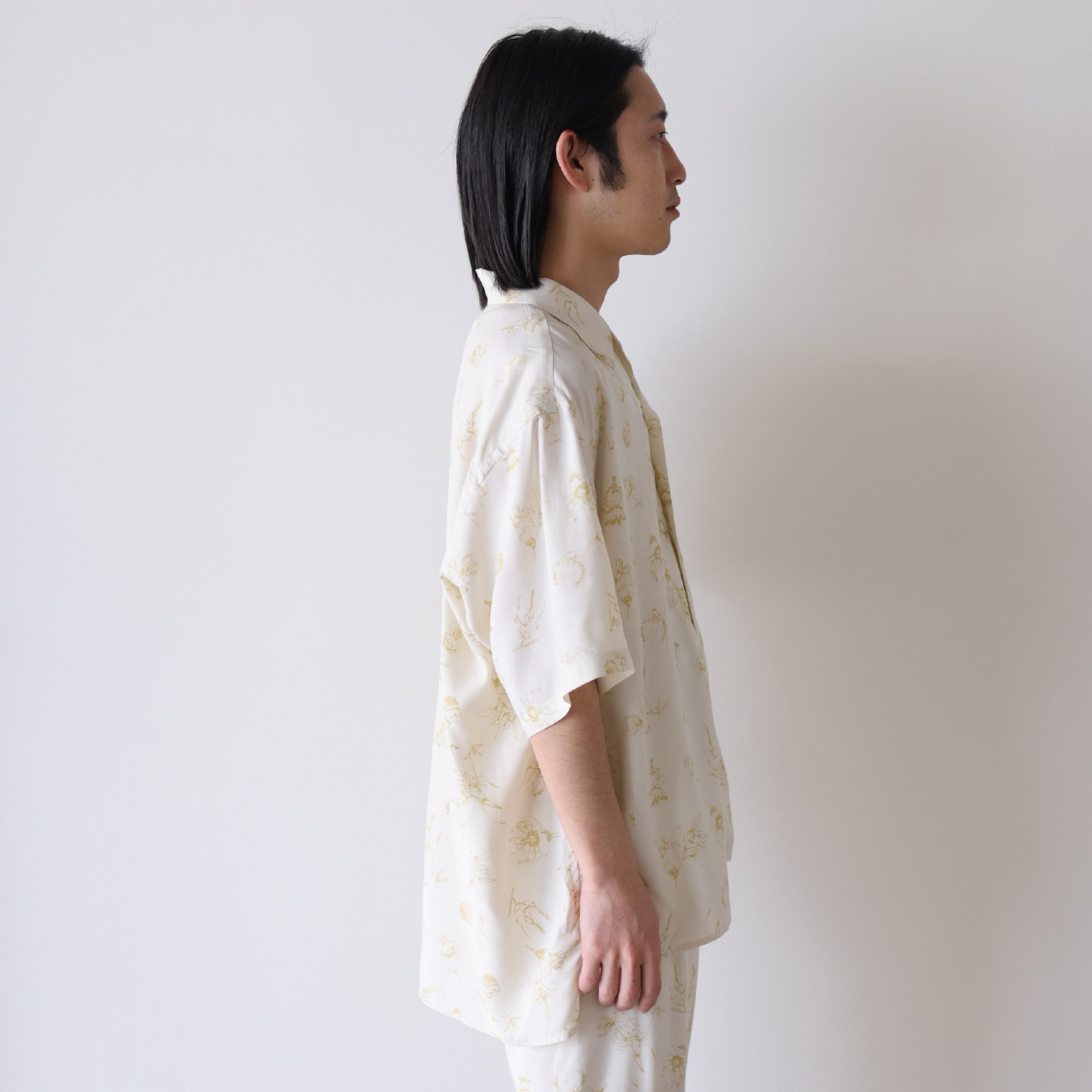 RAYON PRINT - SHORT SLEEVE SHIRTS(C.BEIGE)