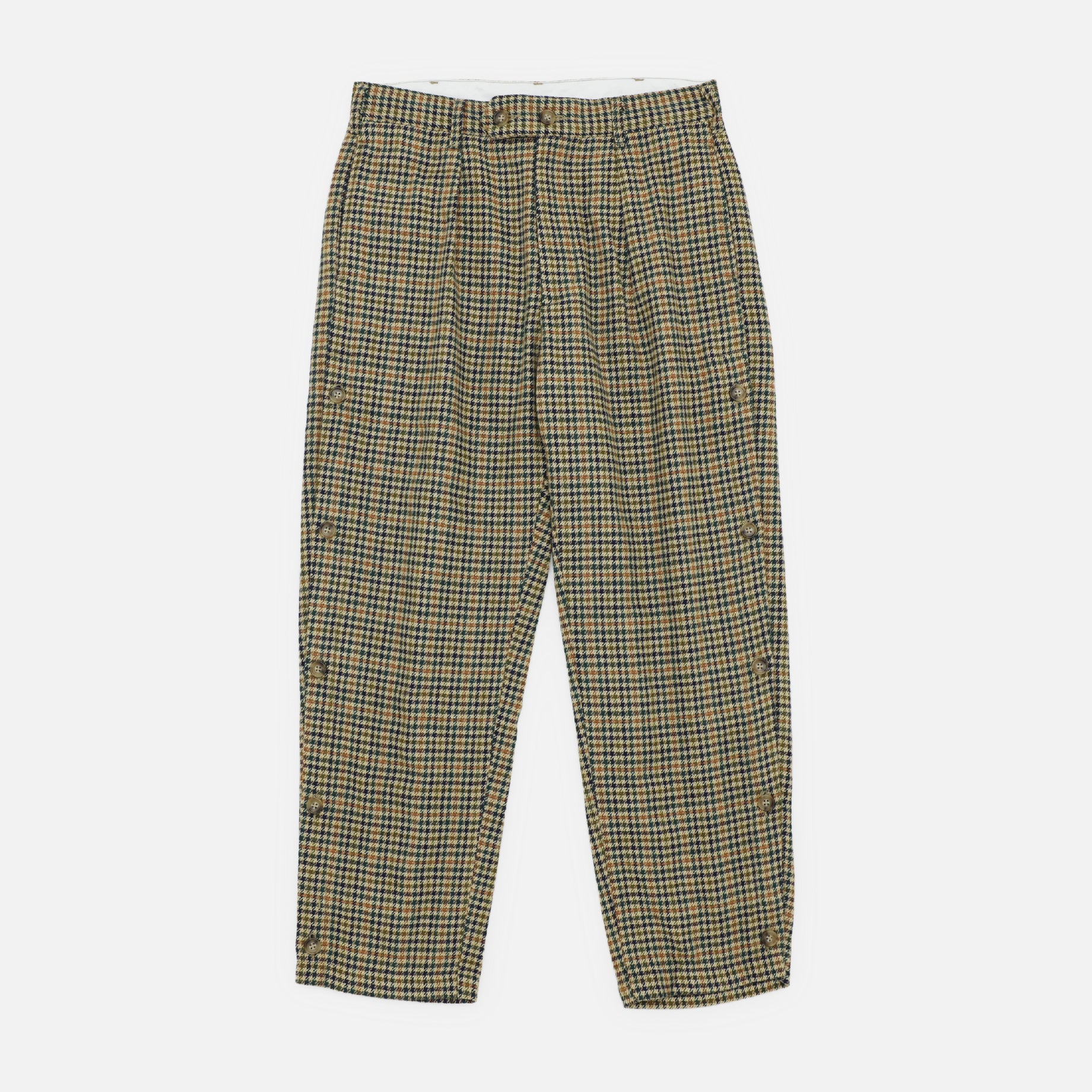 RT PANTS - WOOL GUNCLUB HOUNDTOOTH（TAN）