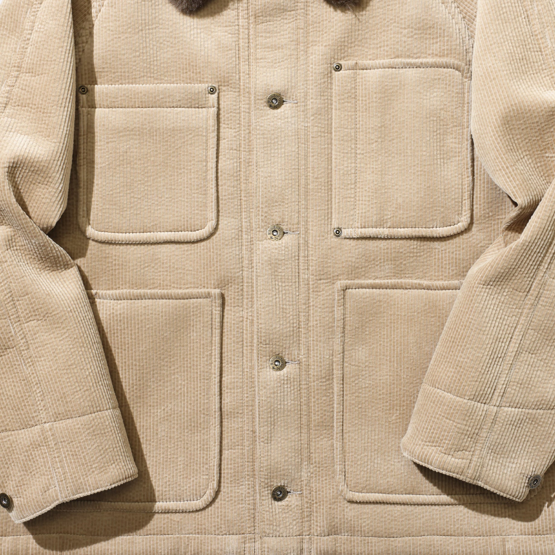 WORK COVERALL JACKET - BONDING CORDUROY（KHAKI）