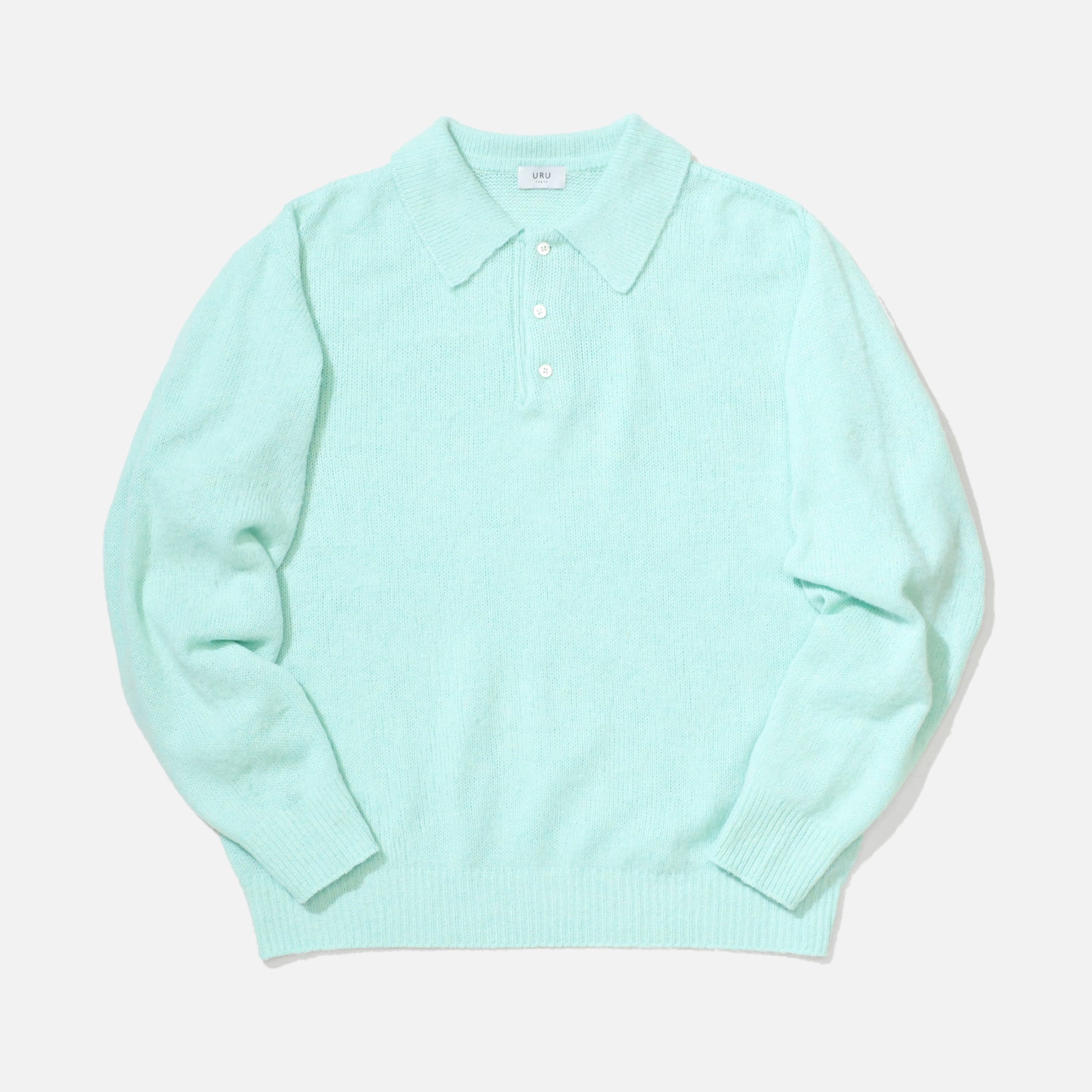 KNIT POLO （L.GREEN）