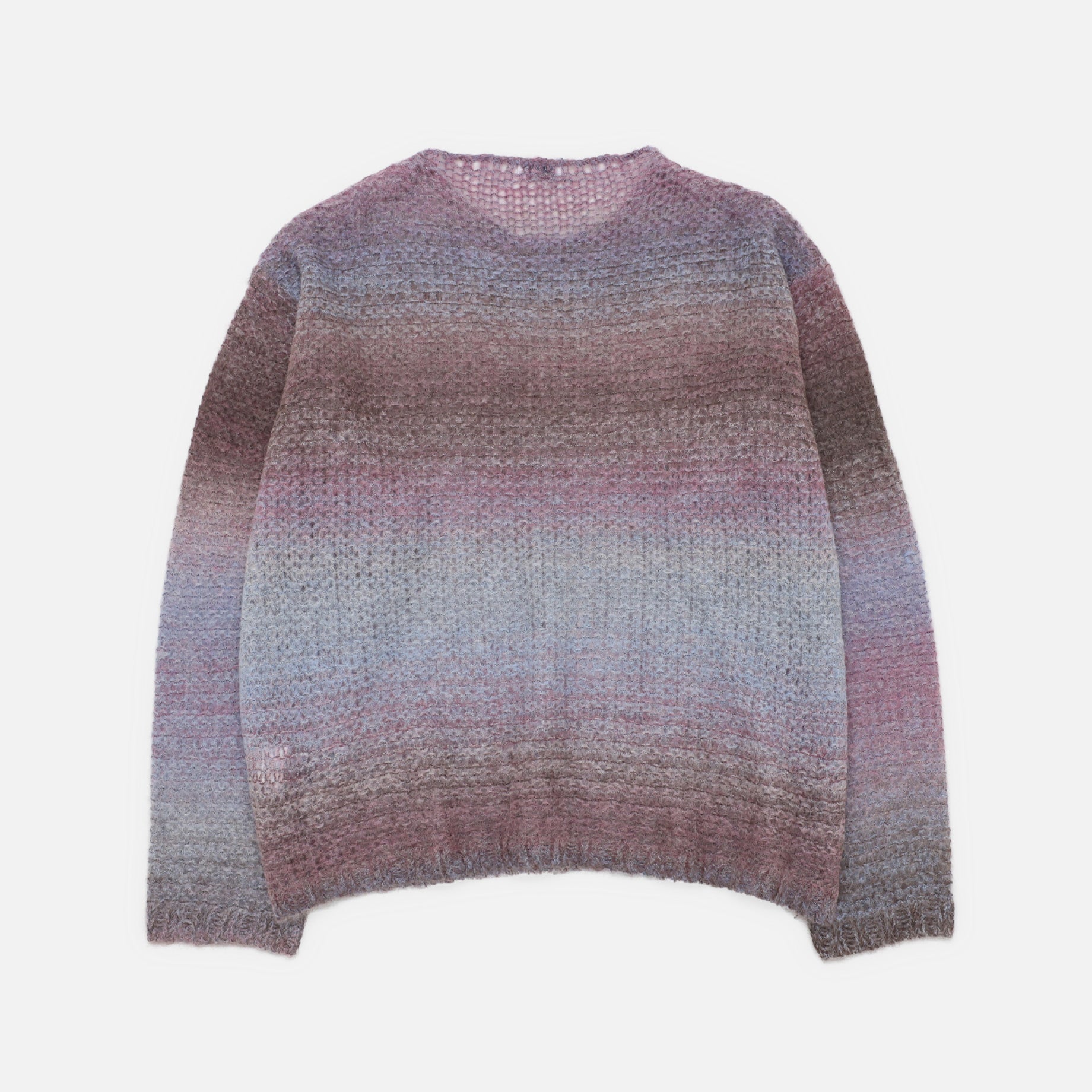 CREW NECK KNIT（GRAY × PINK）