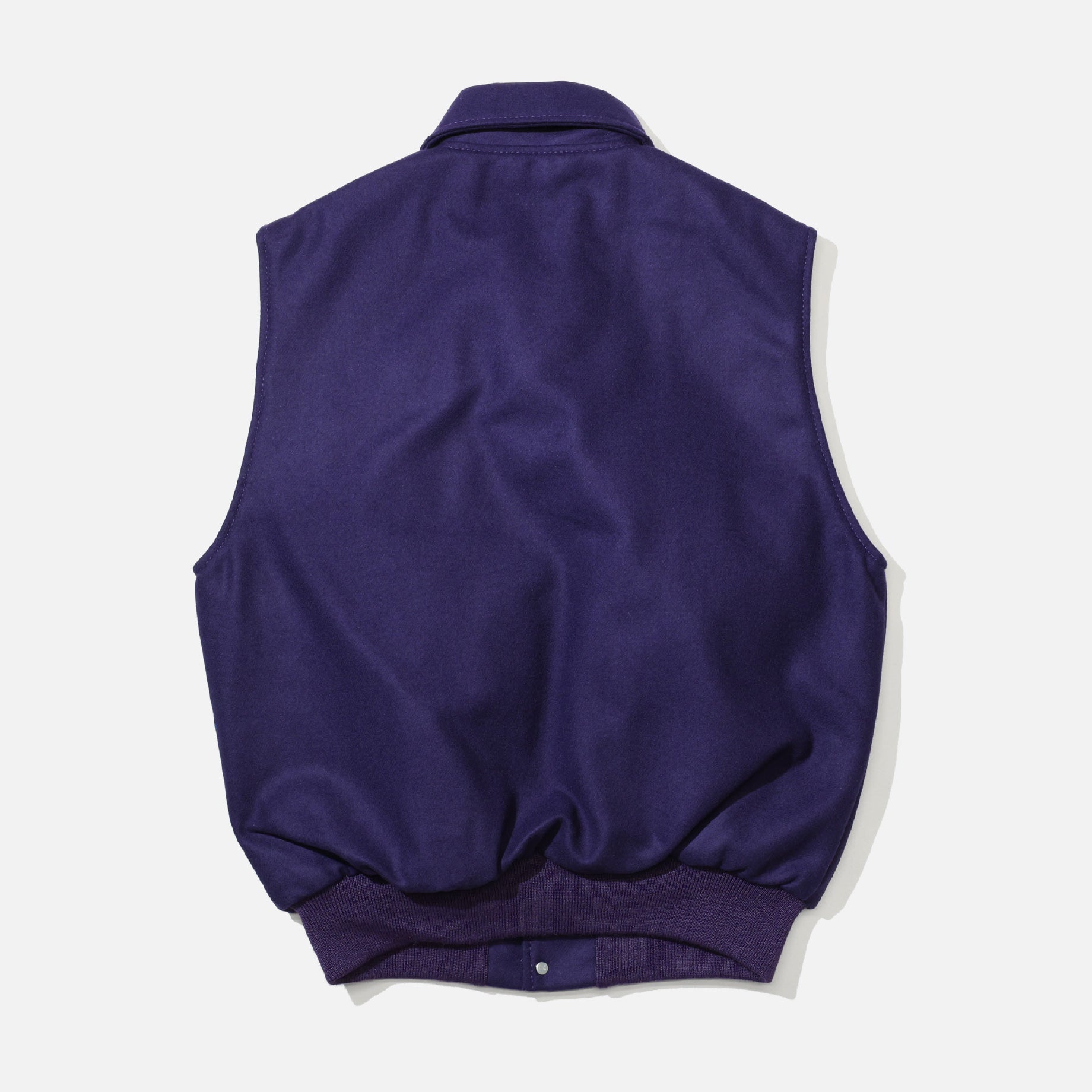 GAME SPORTS WEAR VARSITY VEST BYLON COLLAR（DK.PURPLE）