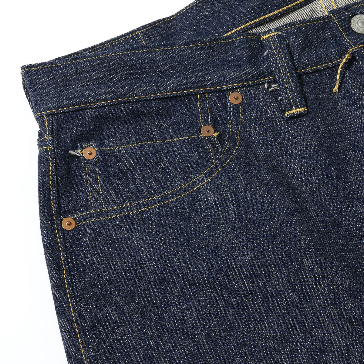 SUPER “DENIM” COLLECTIBLES #01 14OZ. BLUE DENIM WAIST OVERALLS “S1945” MODEL （421NVYA ONE WASH）