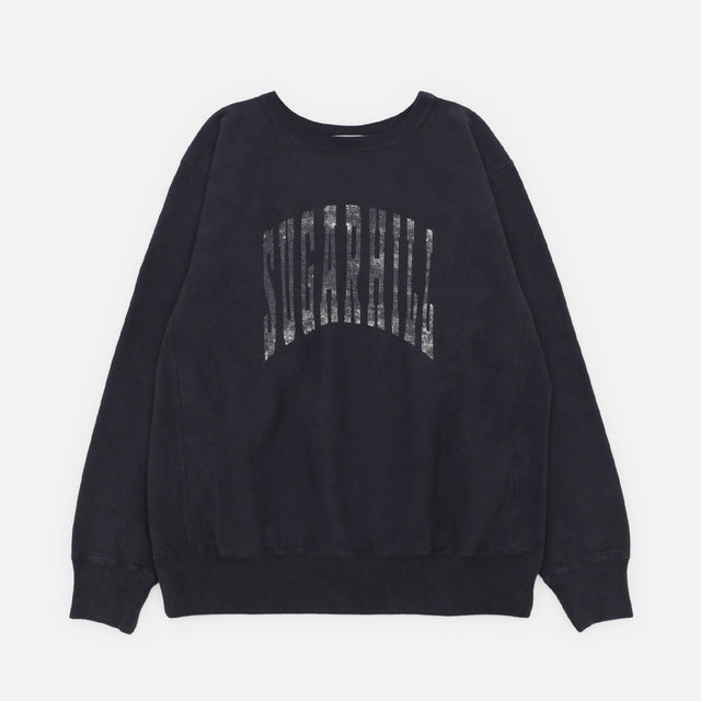 COLLEGE PRINT SWEAT SHIRT（AGED BLACK）
