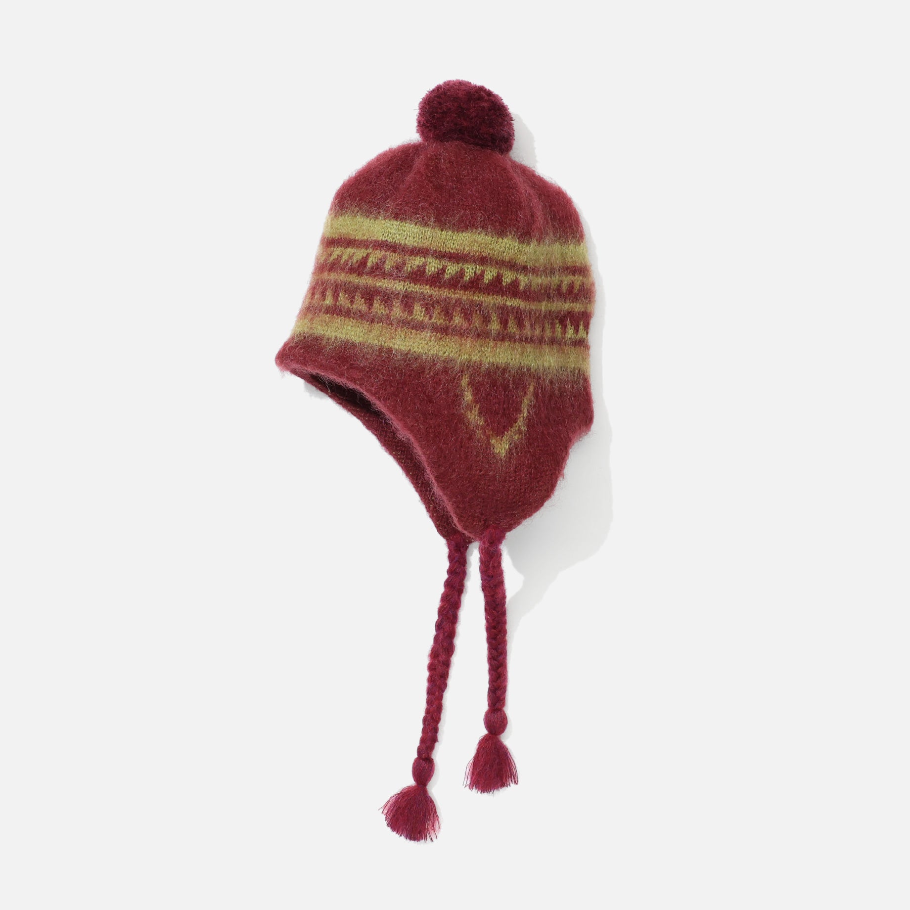 MOHAIR KNIT CAP - S2W8 NORDIC （WINE）