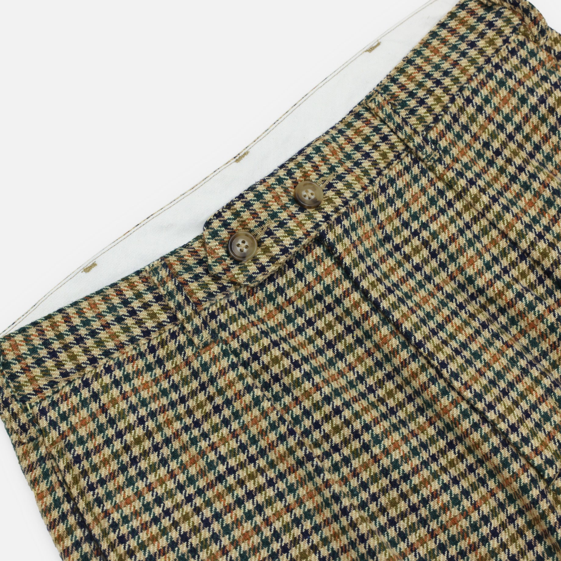 RT PANTS - WOOL GUNCLUB HOUNDTOOTH（TAN）