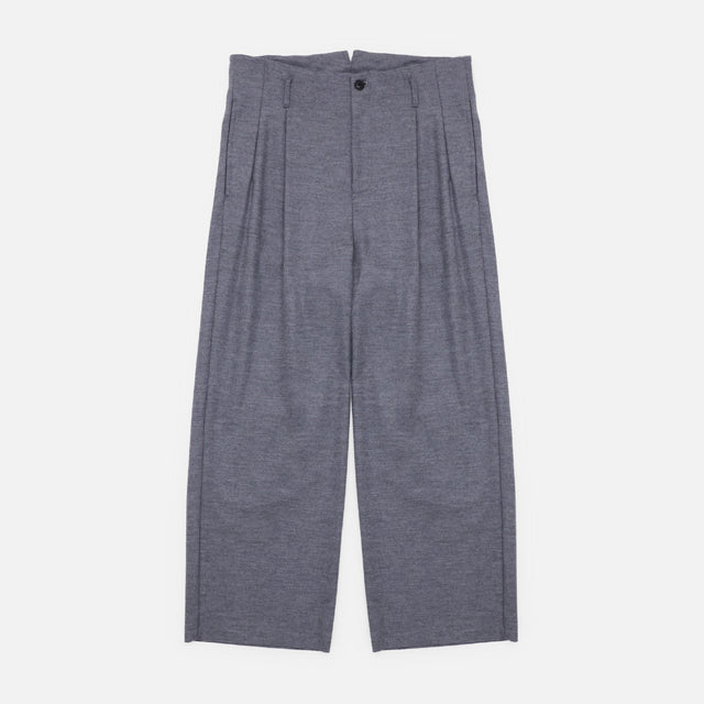 WOOL PONCH - 1 TUCK PANTS（GRAY）