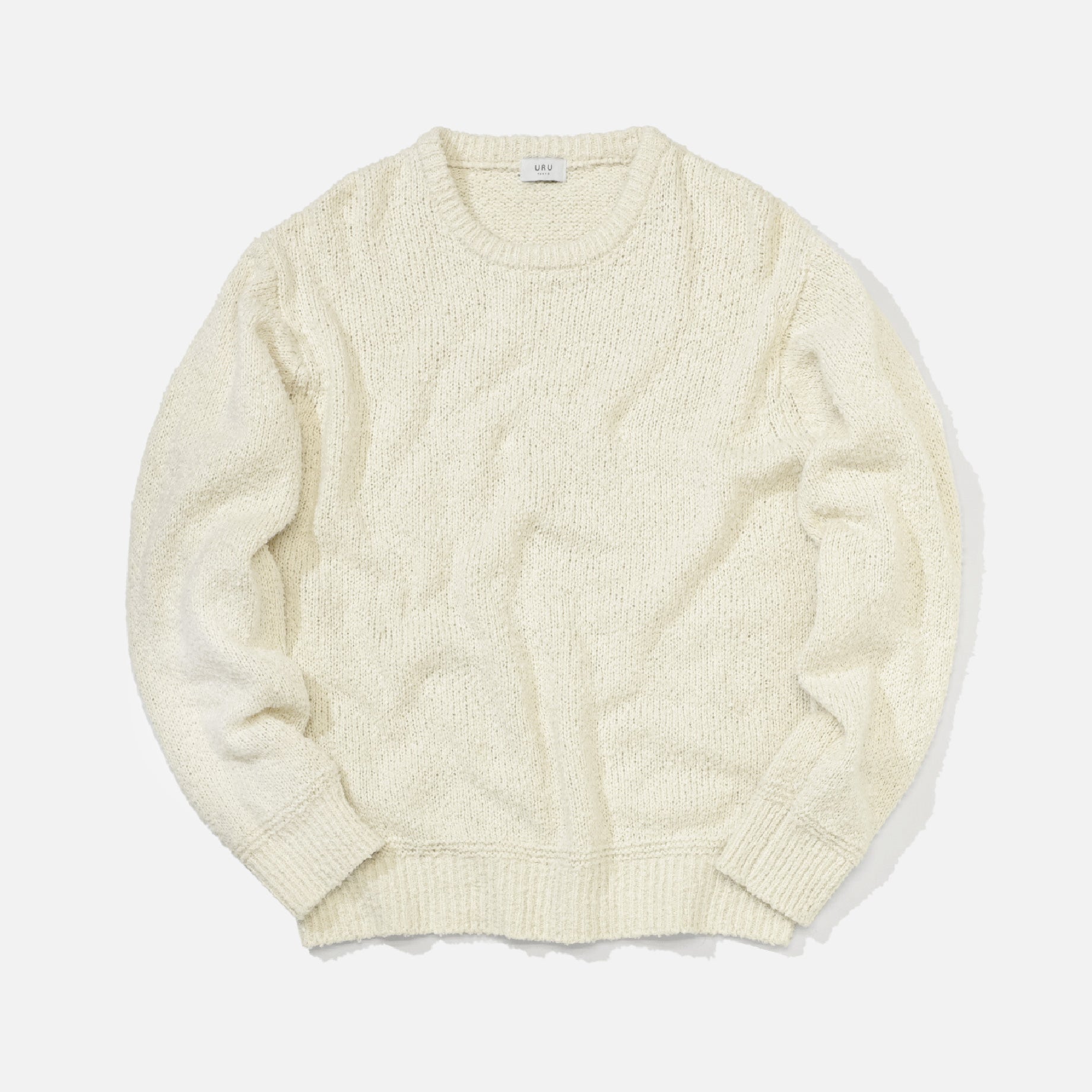 CREW NECK KNIT（WHITE）