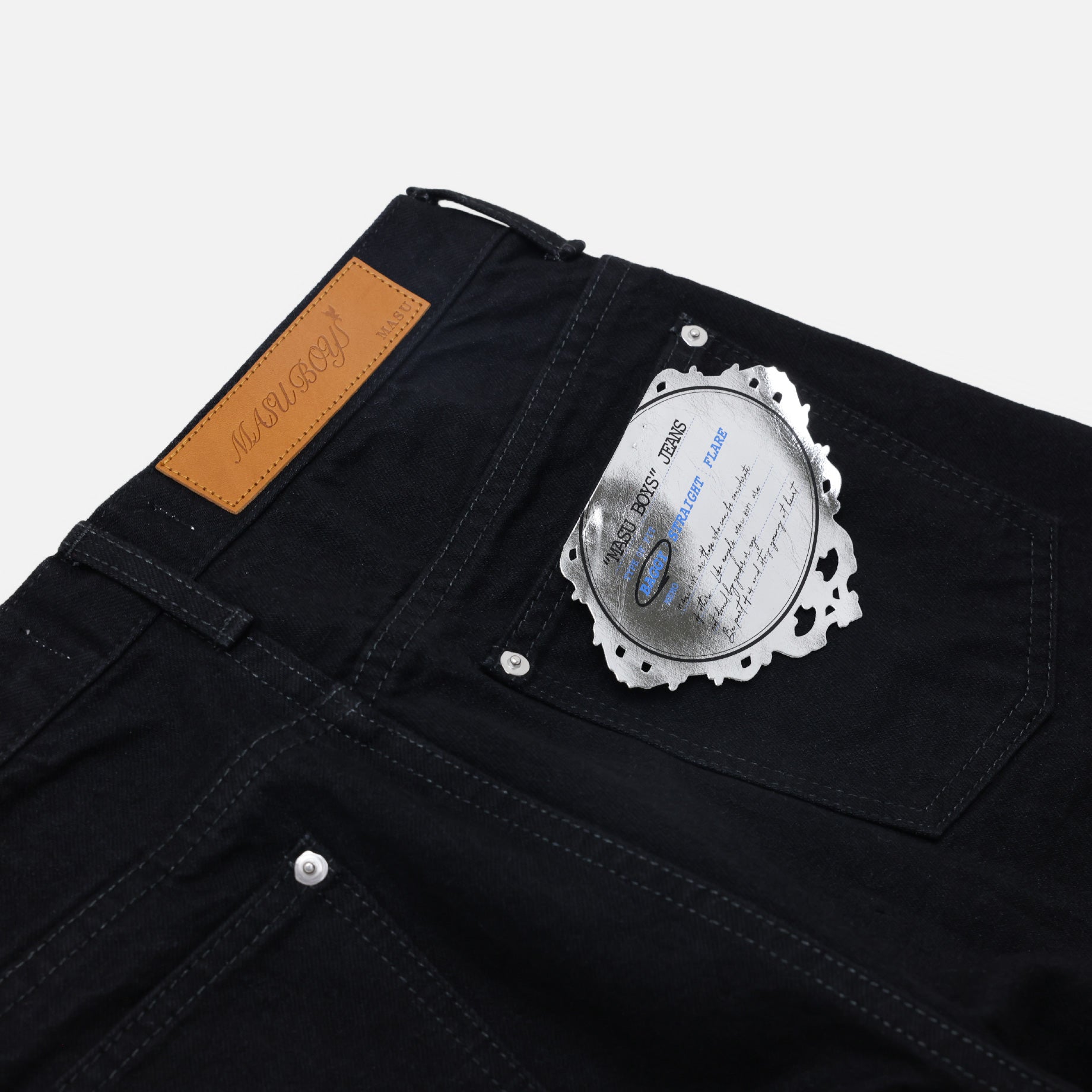 "MASUBOYS" BAGGY JEANS WASHED（BLACK）