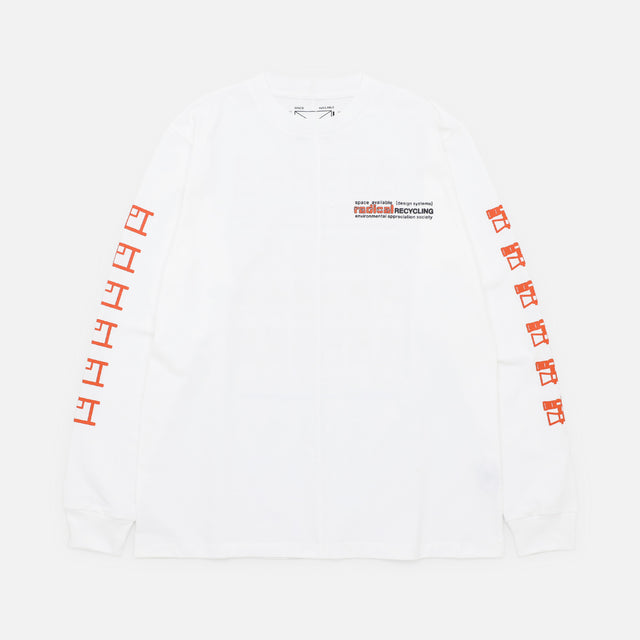 RADICAL RECYCLING LONG SLEEVE T（WHITE）