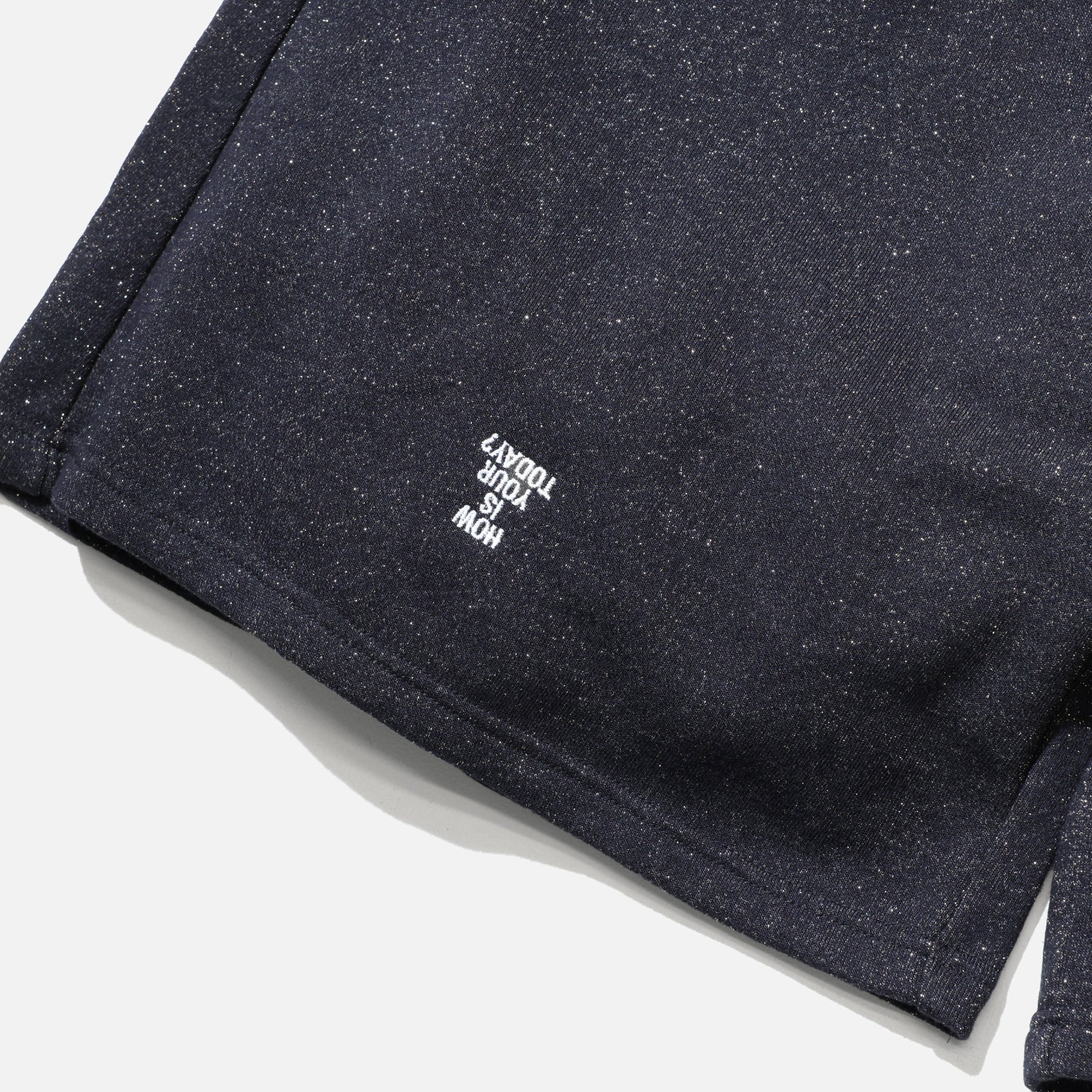 "PEACE" #01 GLITTER SWEAT SHORTS （BLACK）