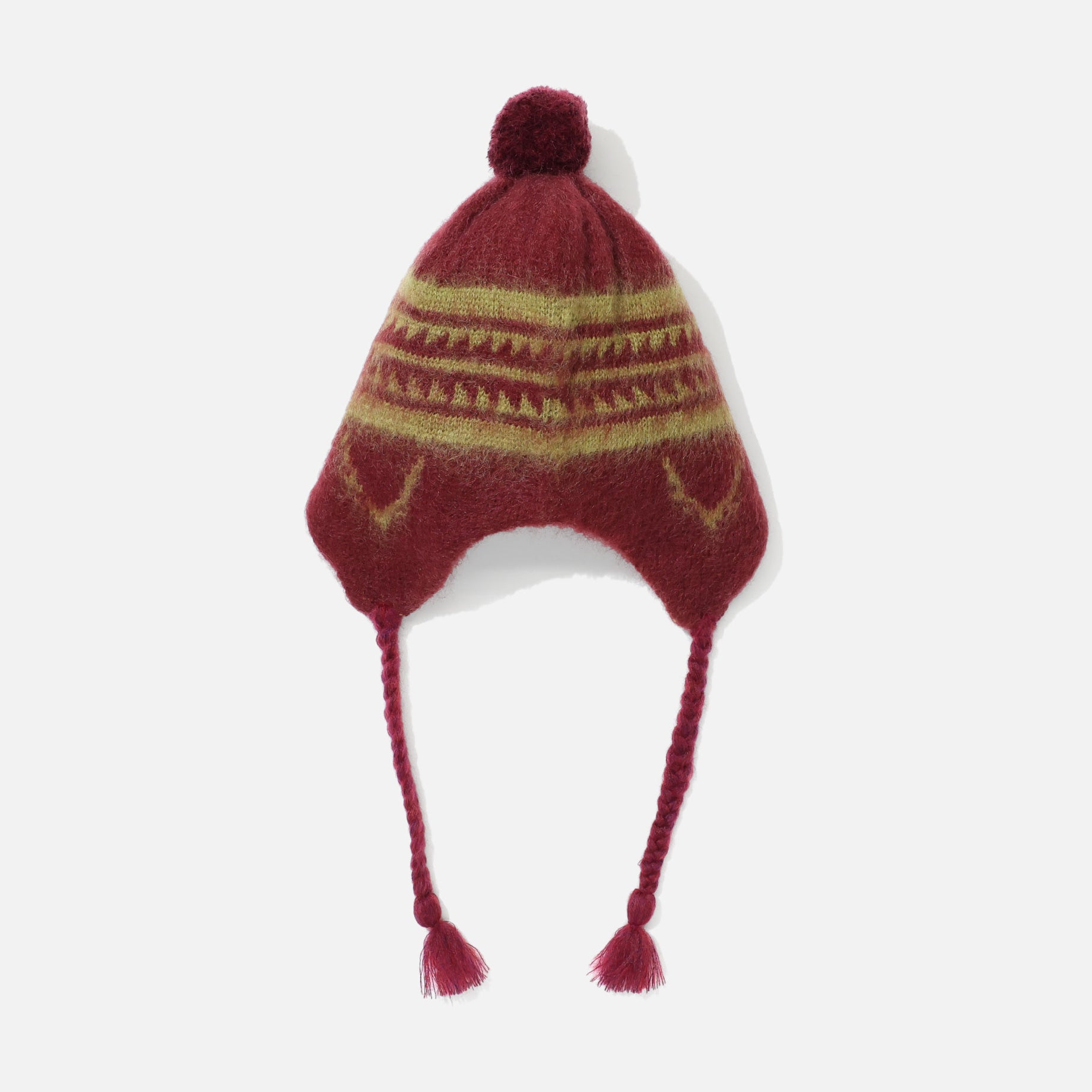 MOHAIR KNIT CAP - S2W8 NORDIC （WINE）