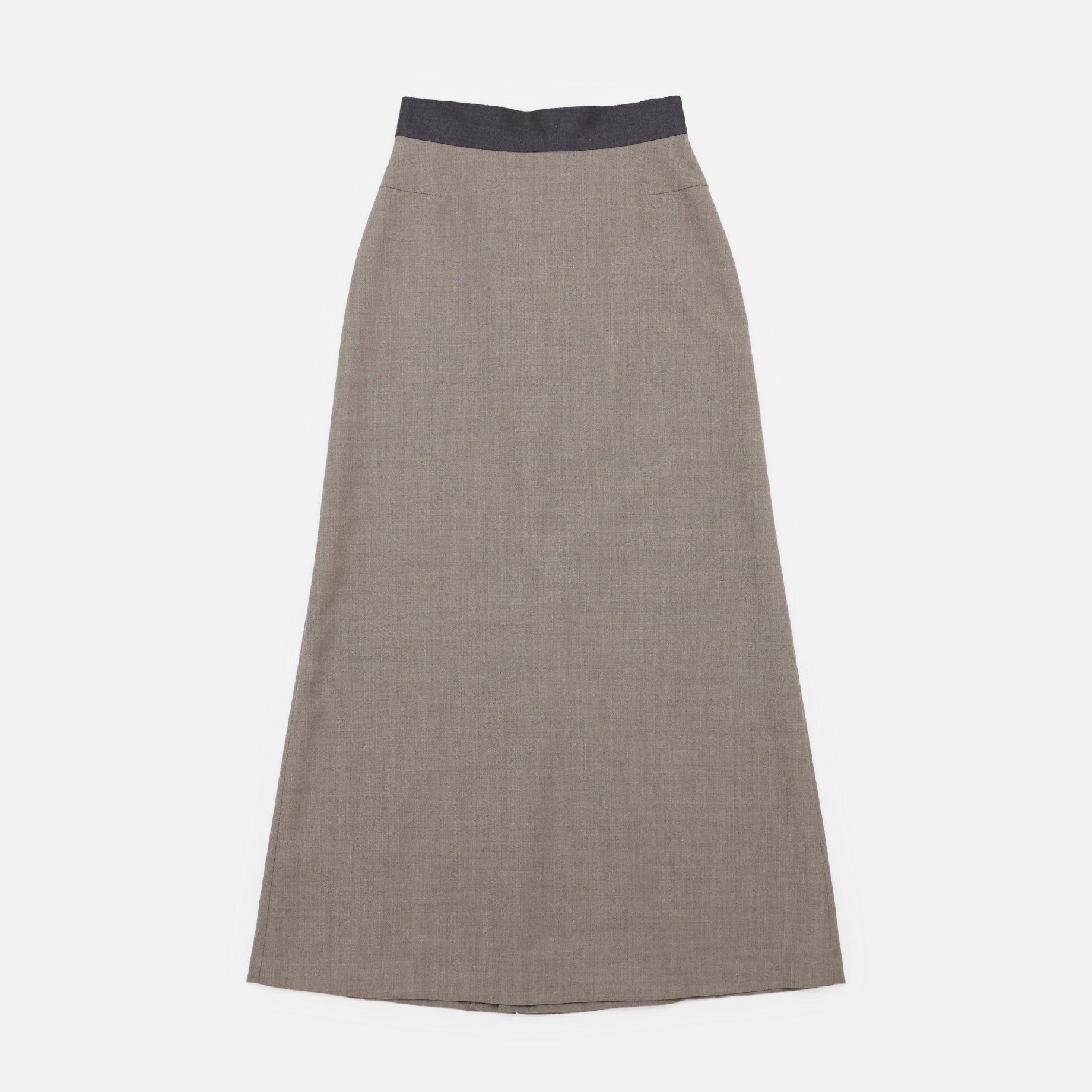 WOOl SAXONY STRIGHT SKIRT（BEIGE）