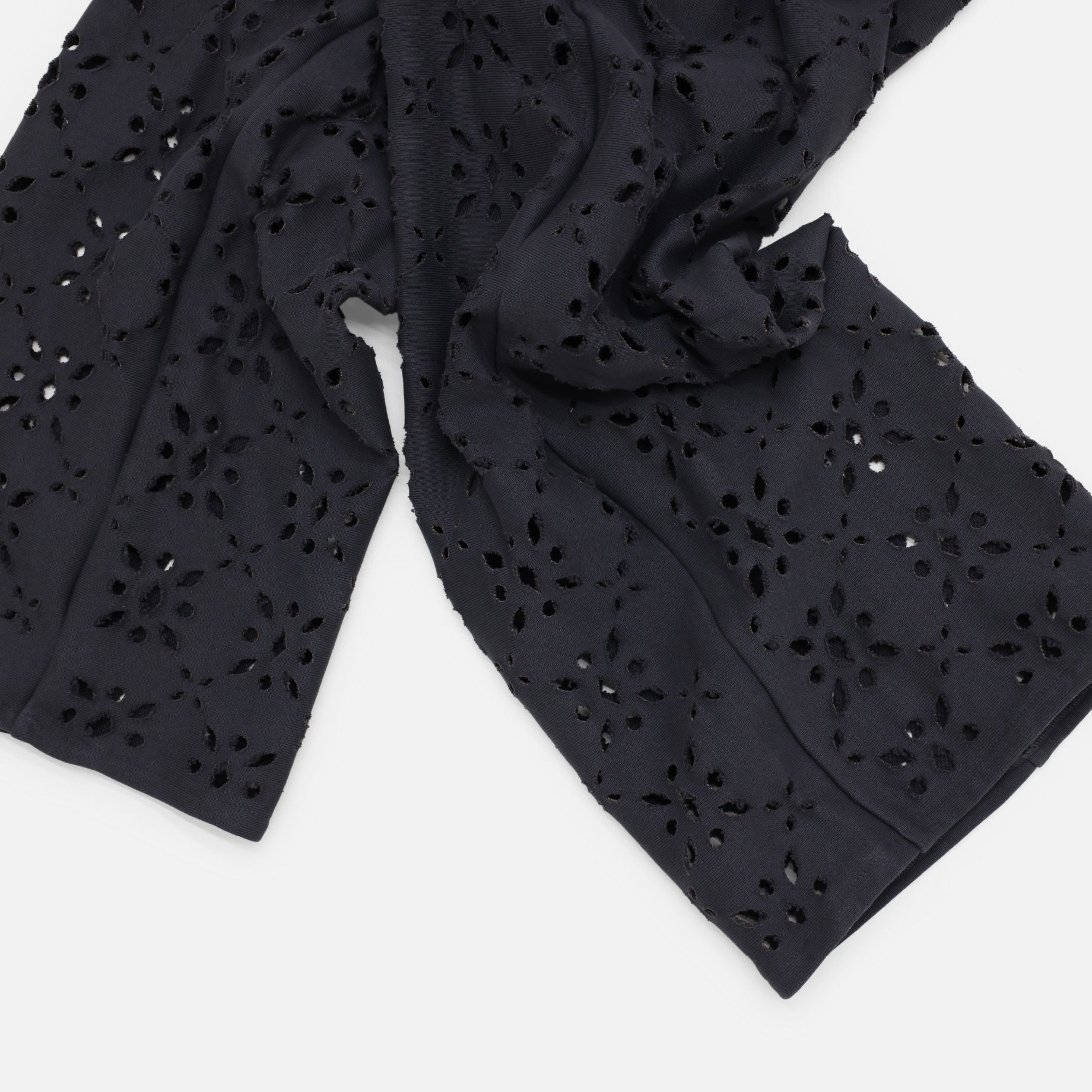 FLOWER HOLE SWEAT PANTS（BLACK）