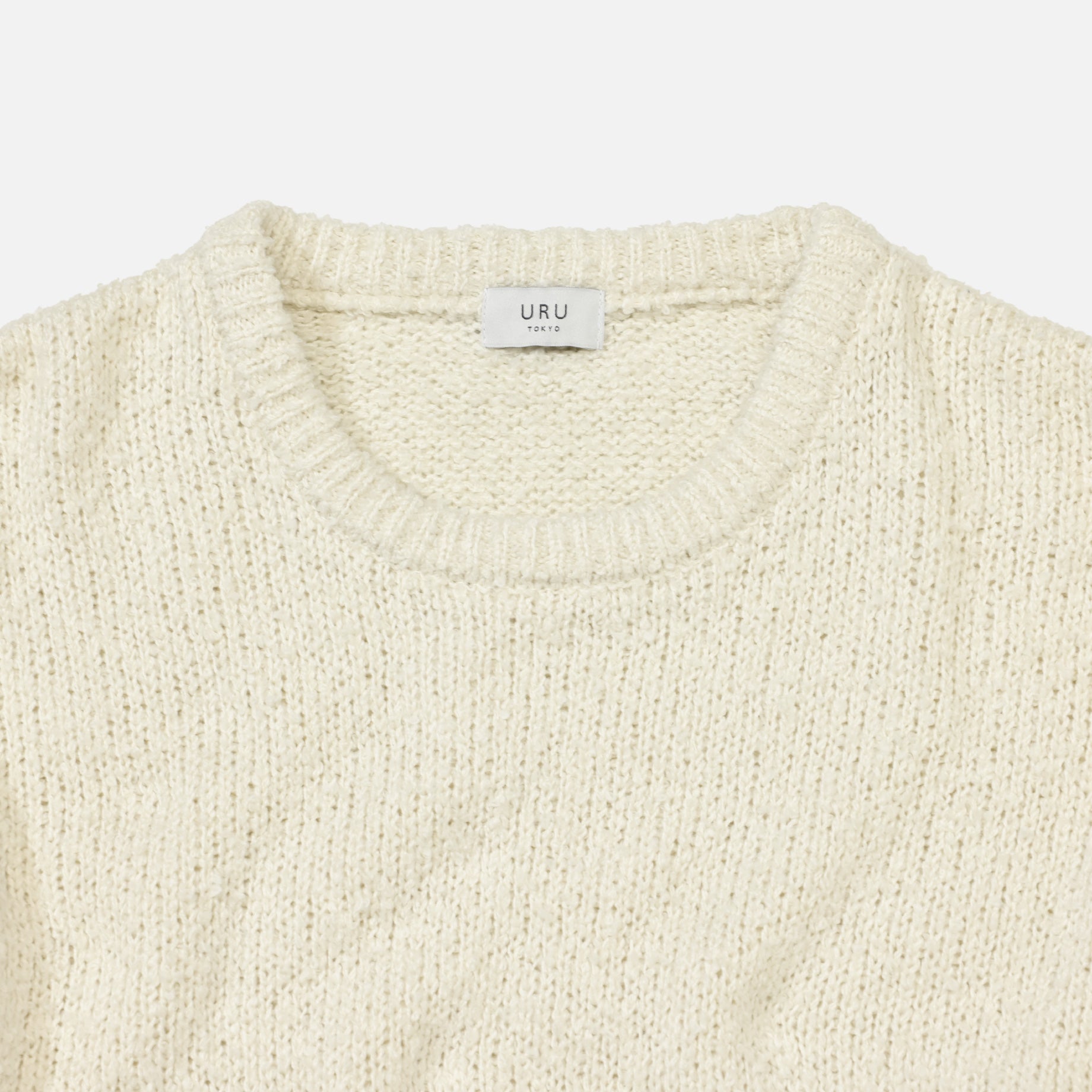 CREW NECK KNIT（WHITE）