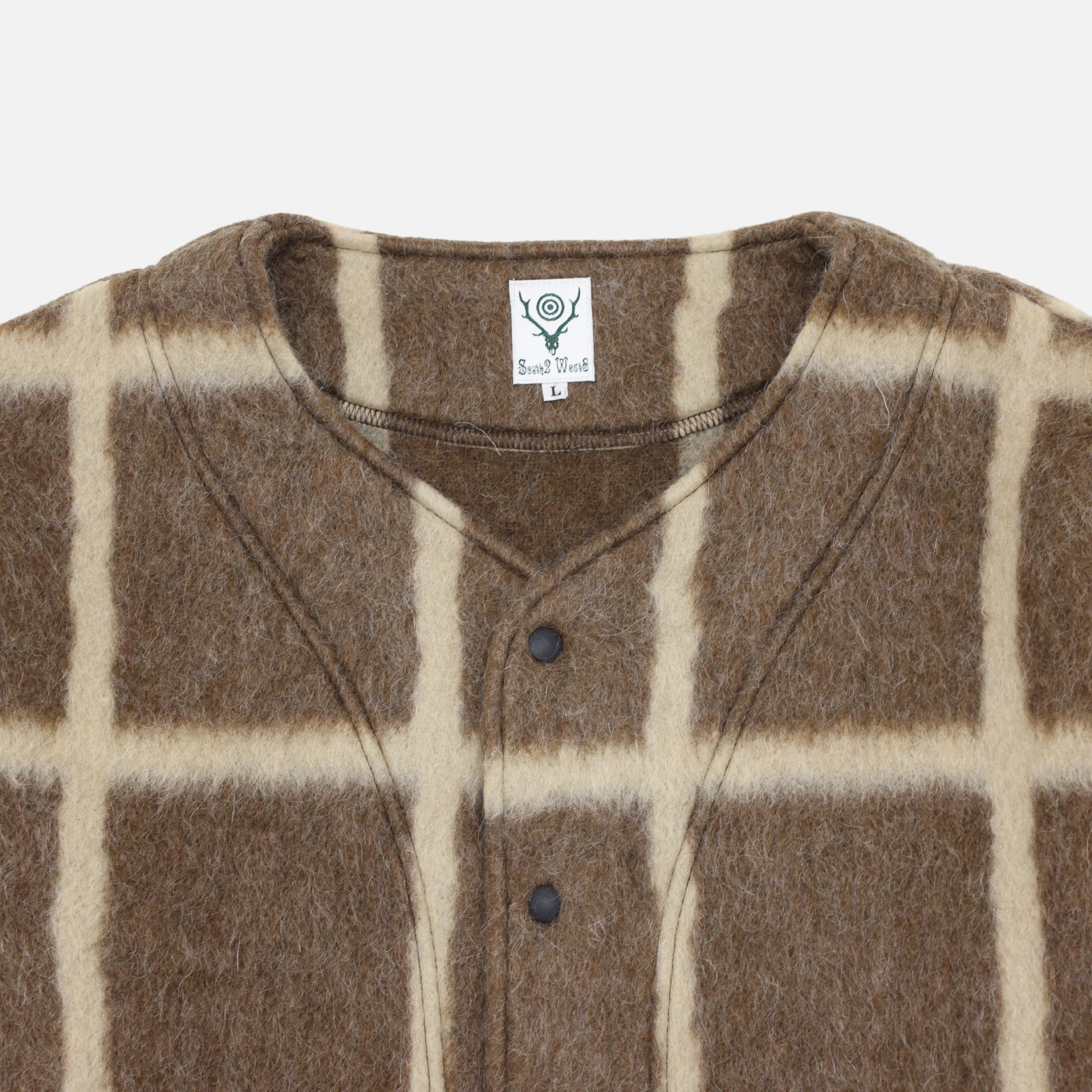 P.P.CARDIGAN - SLIVER PLAID（BROWN）