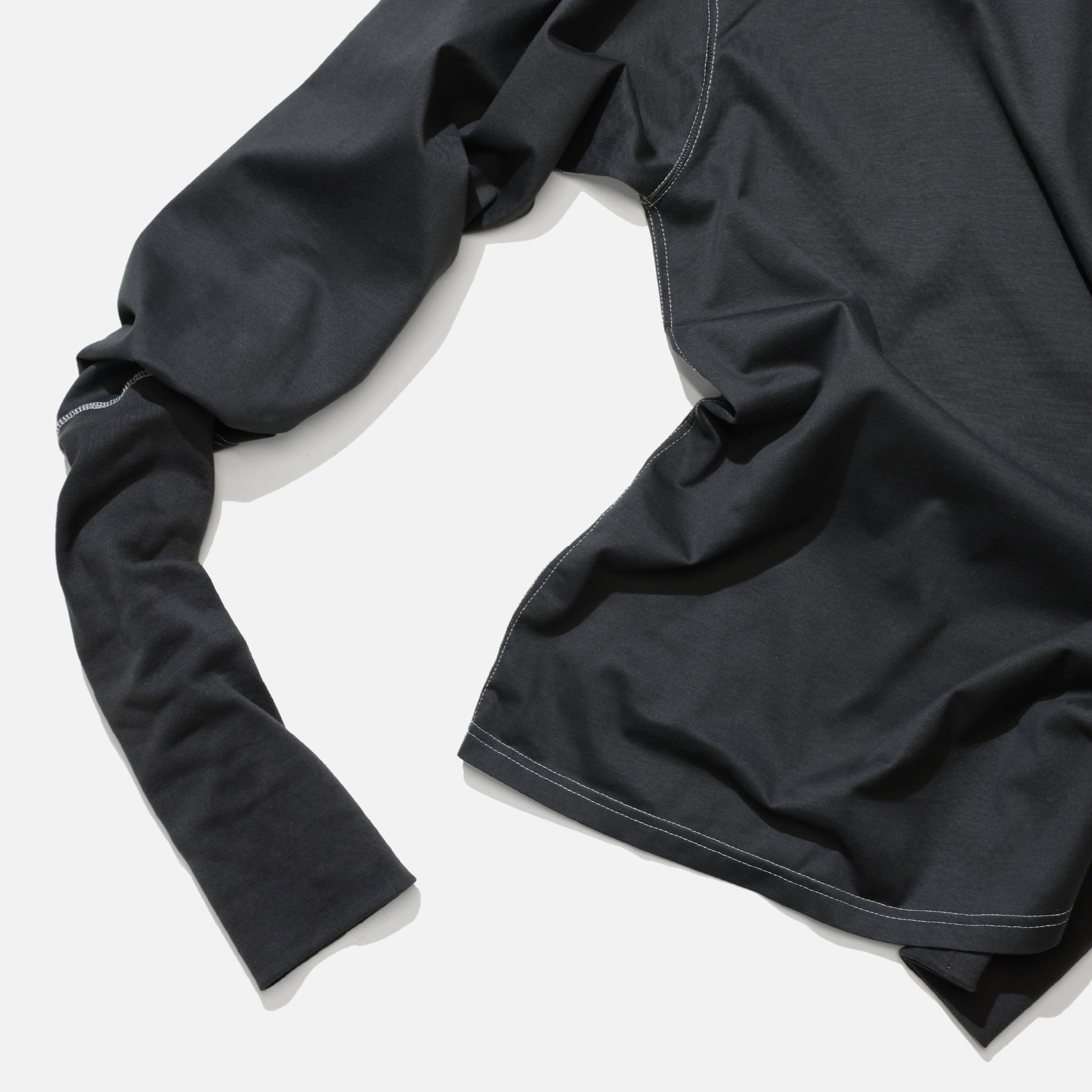 SUPER LONG RIB TEE （BLACK）