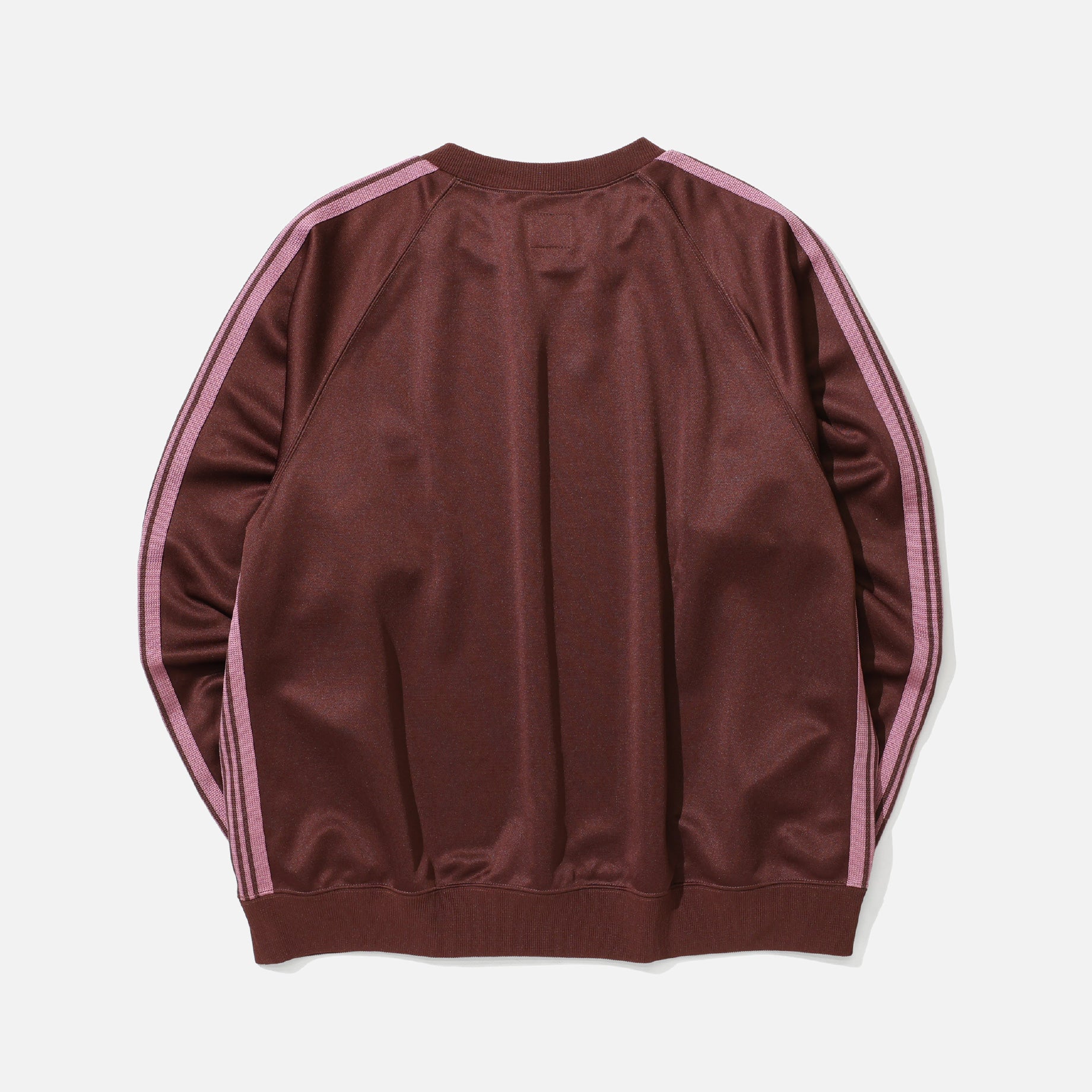 TRACK CREW NECK SHIRT - POLY SMOOTH（BROWN）
