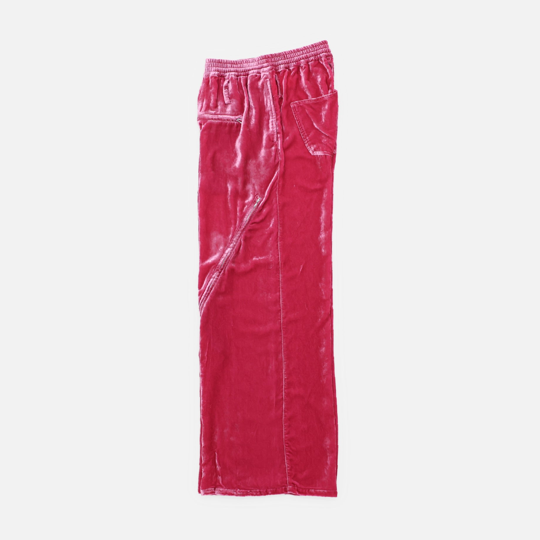 VELVET ZIPPER EASY PANTS（PINK）