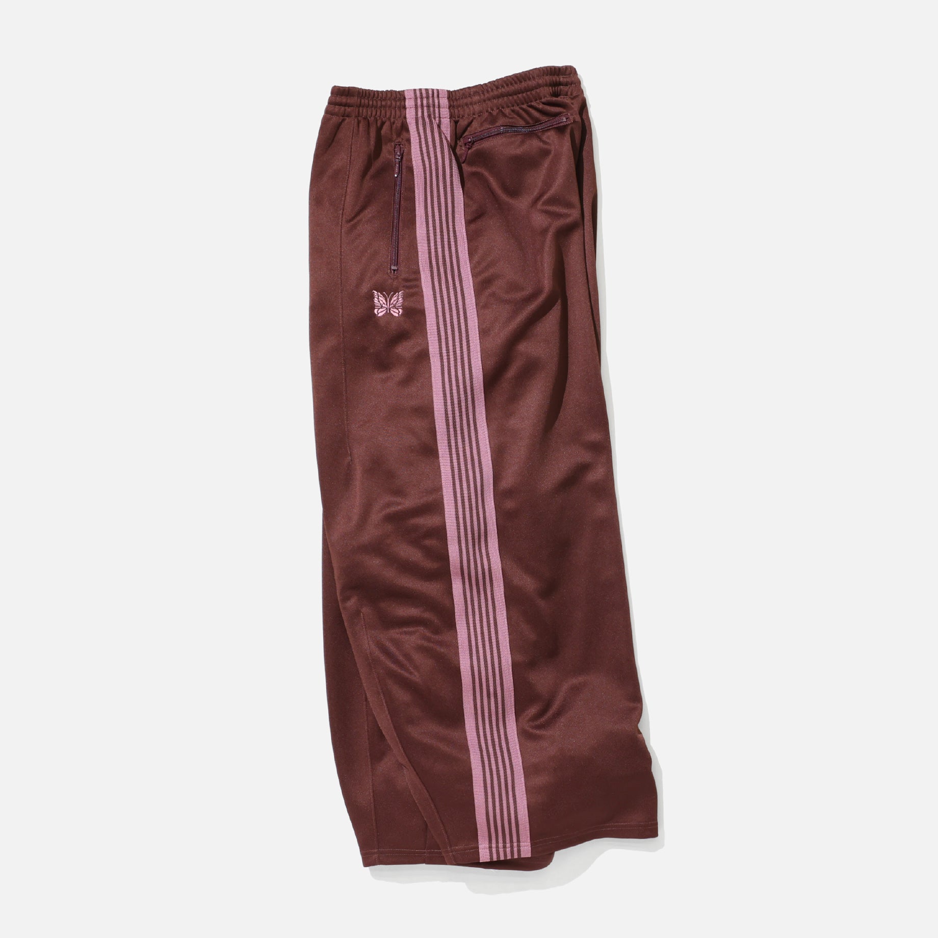 パンツ Needles H.D. Smooth Black Brown 24AW Needles - H.D. Track Pant - Brown - Poly Smooth | Nepenthes New York