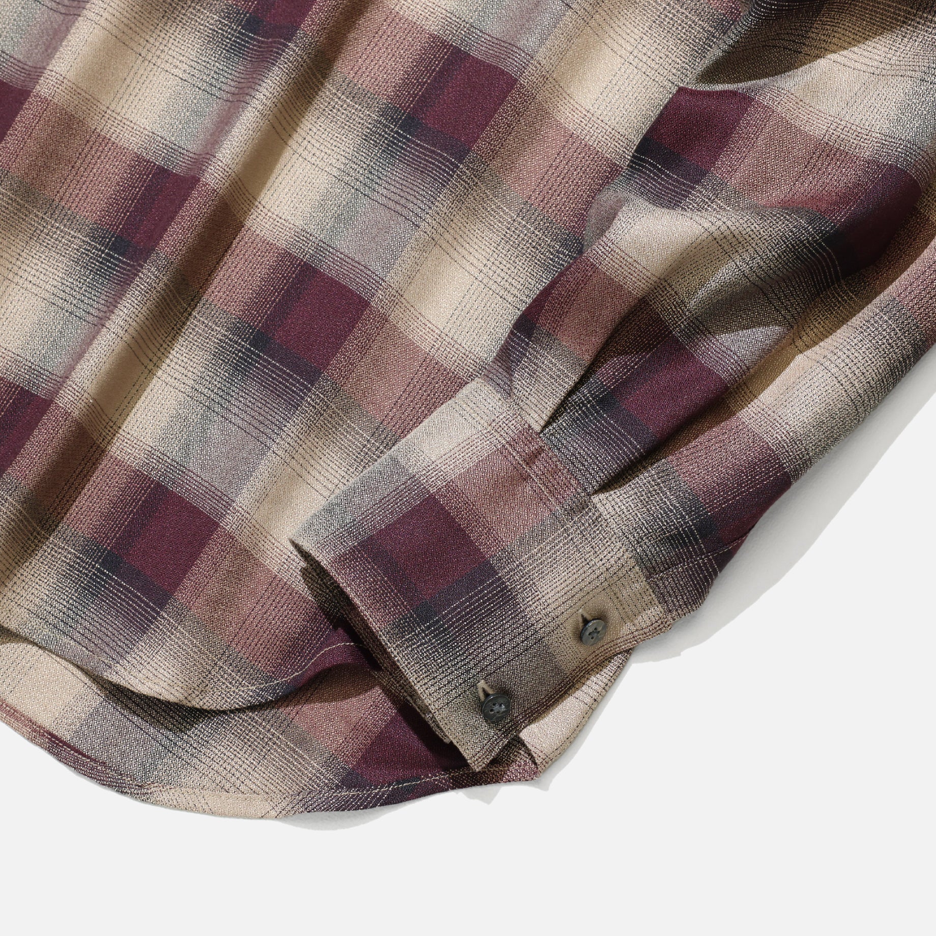 PLAID SKIPPER SHIRTS（WINE RED）