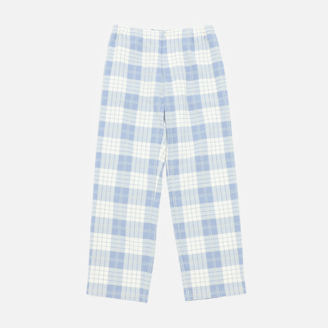 CHECK PANTS (IVORY × LIGHT BLUE)
