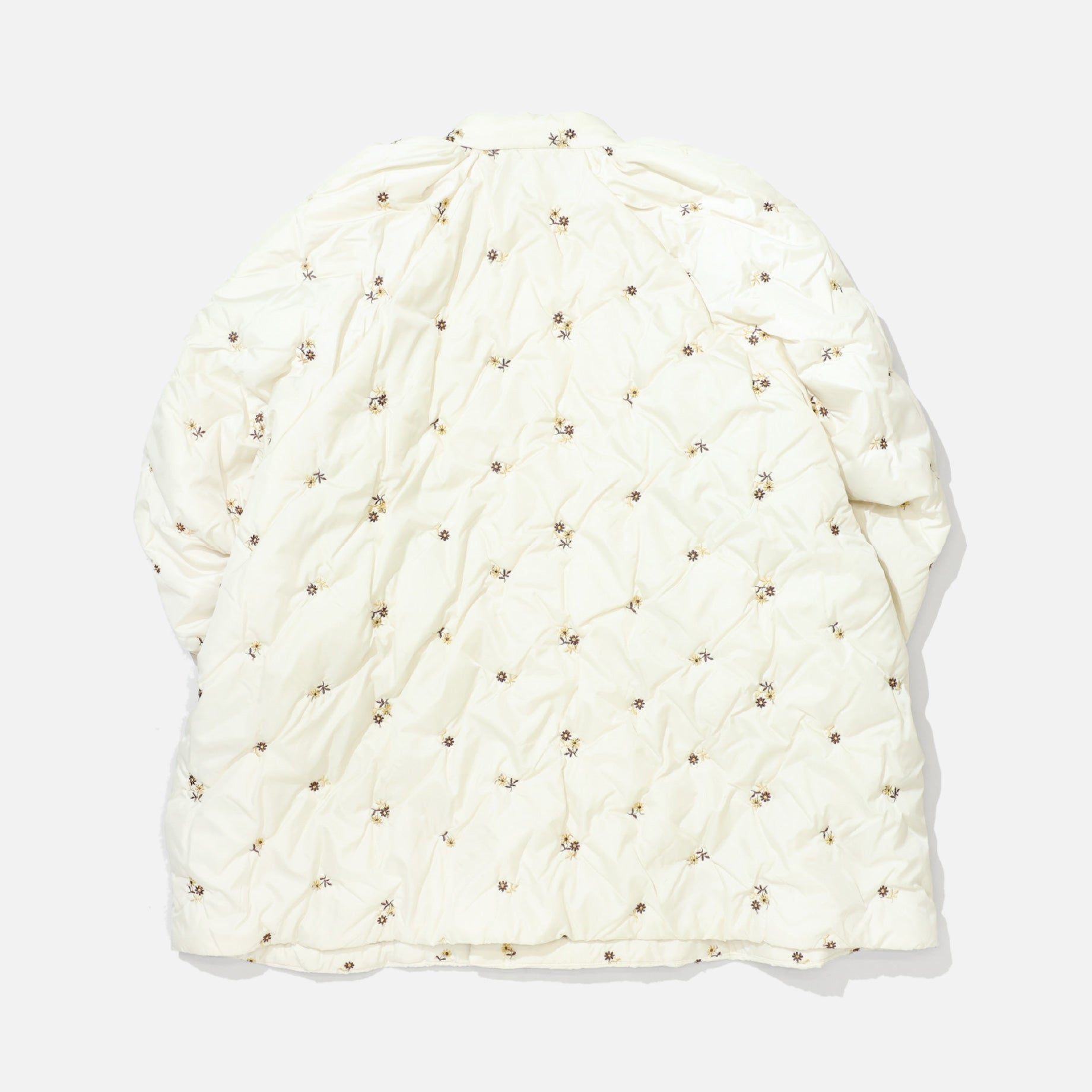 PADDED COAT - ORIGINAL FLORAL EMB.（IVORY）