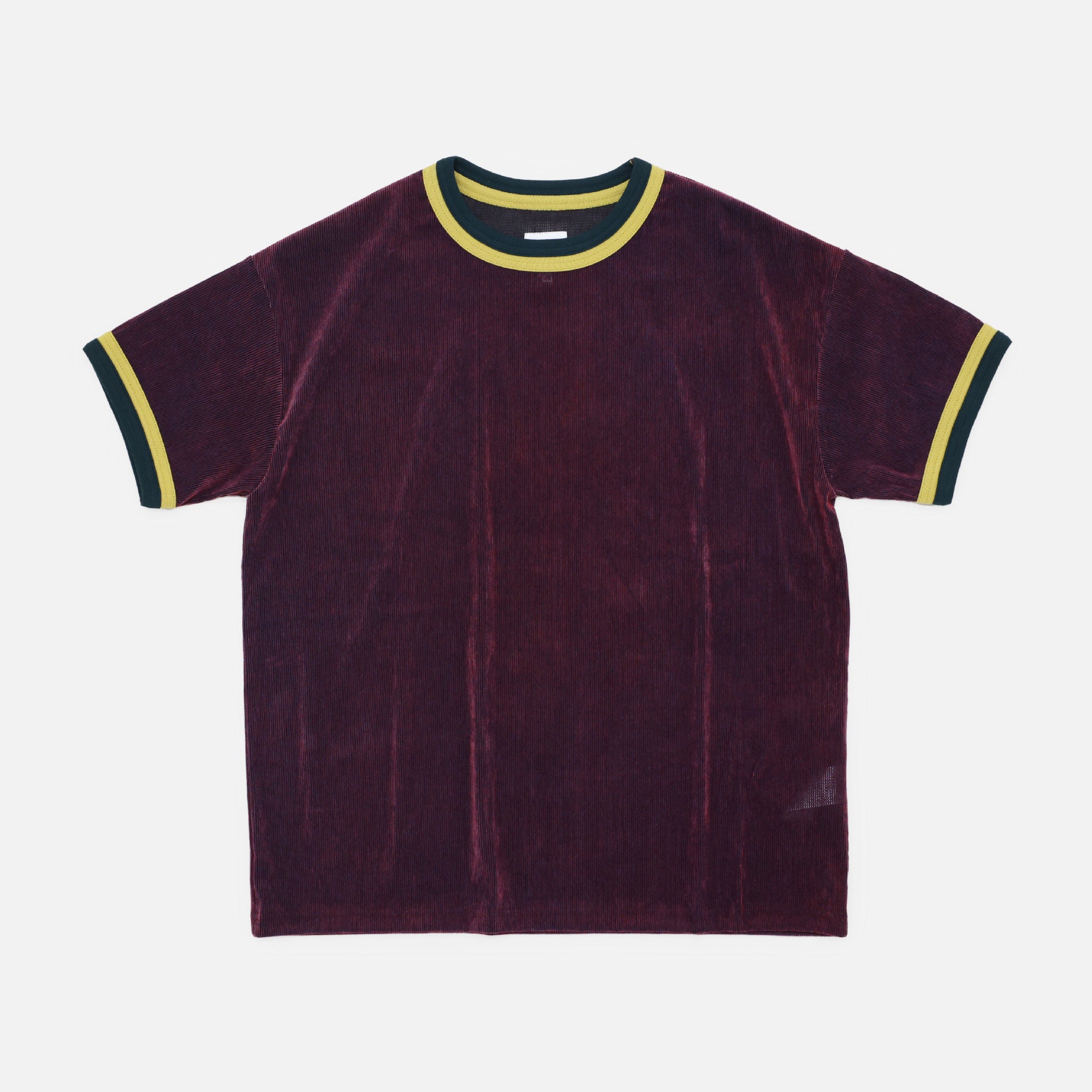 MESH VELOUR H/S T-SHIRT（BORDEAUX）