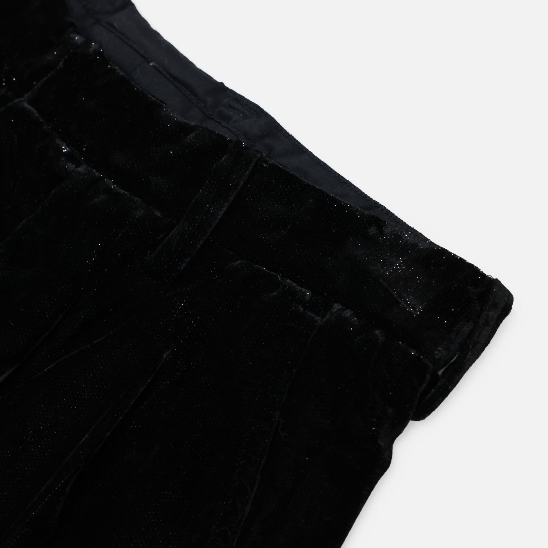 VELVET WIDE TROUSERS（BLACK）