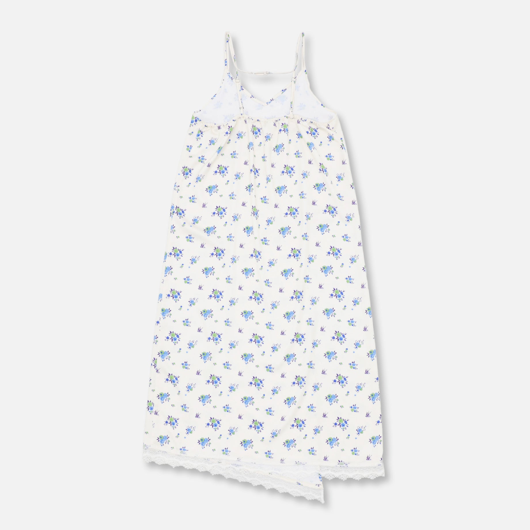 LONG SLIP DRESS - ORIGINAL FLORAL PATTERN（NATURAL）