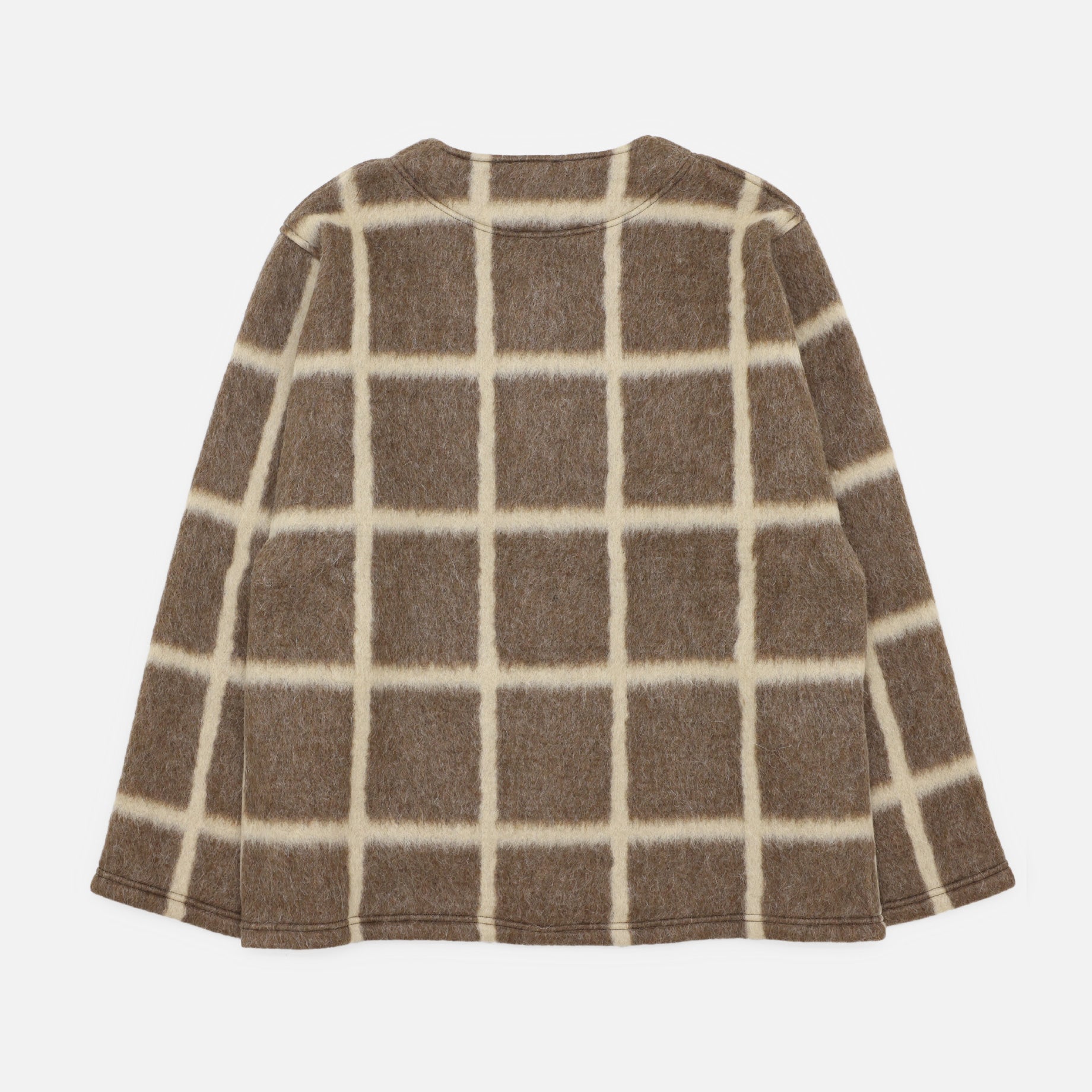 P.P.CARDIGAN - SLIVER PLAID（BROWN）