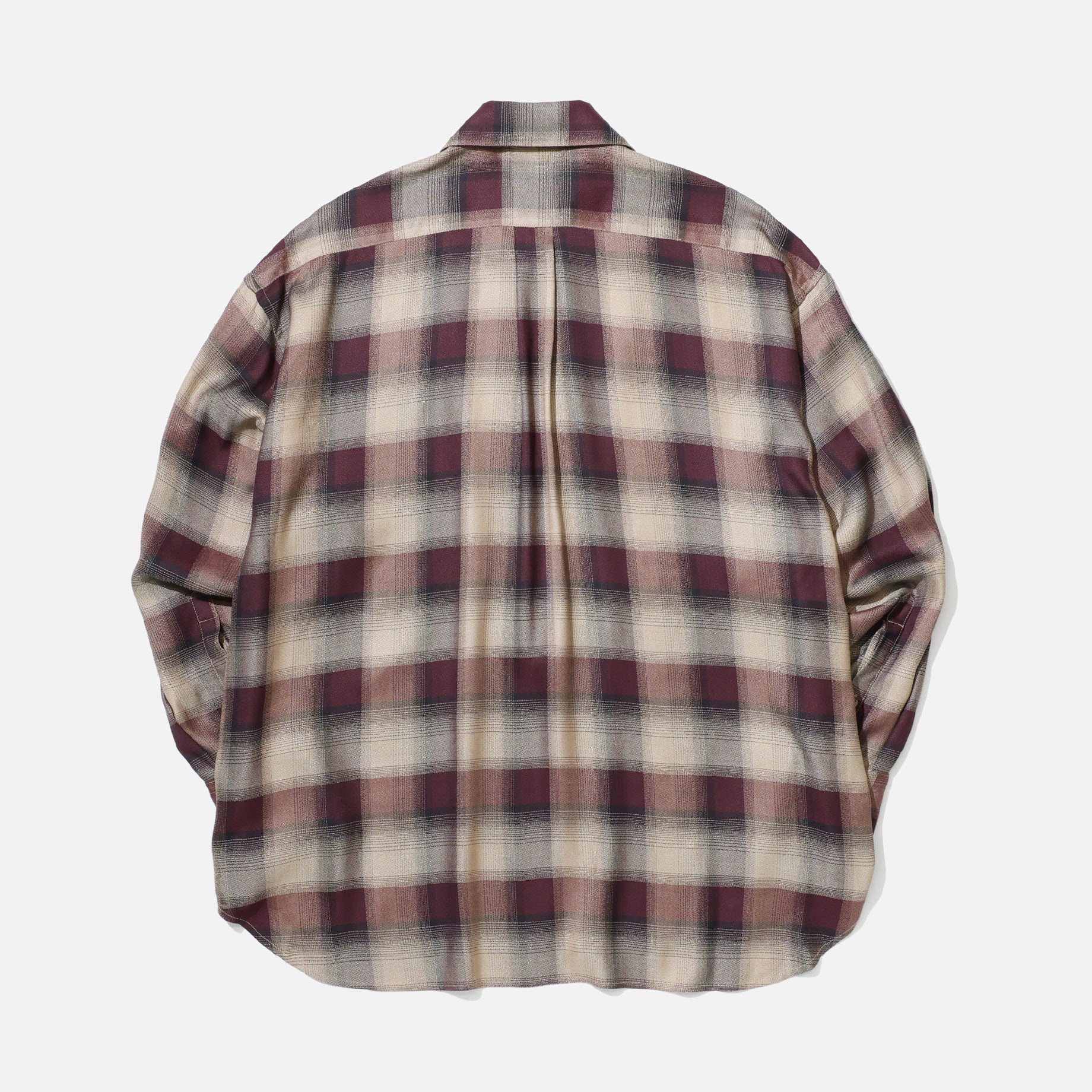 PLAID SKIPPER SHIRTS（WINE RED）