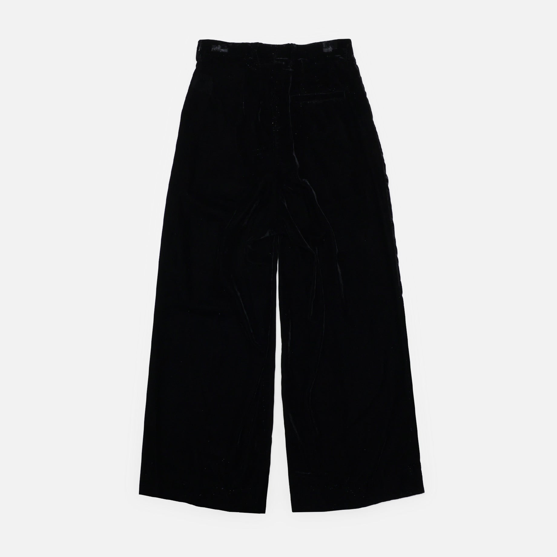 VELVET WIDE TROUSERS（BLACK）