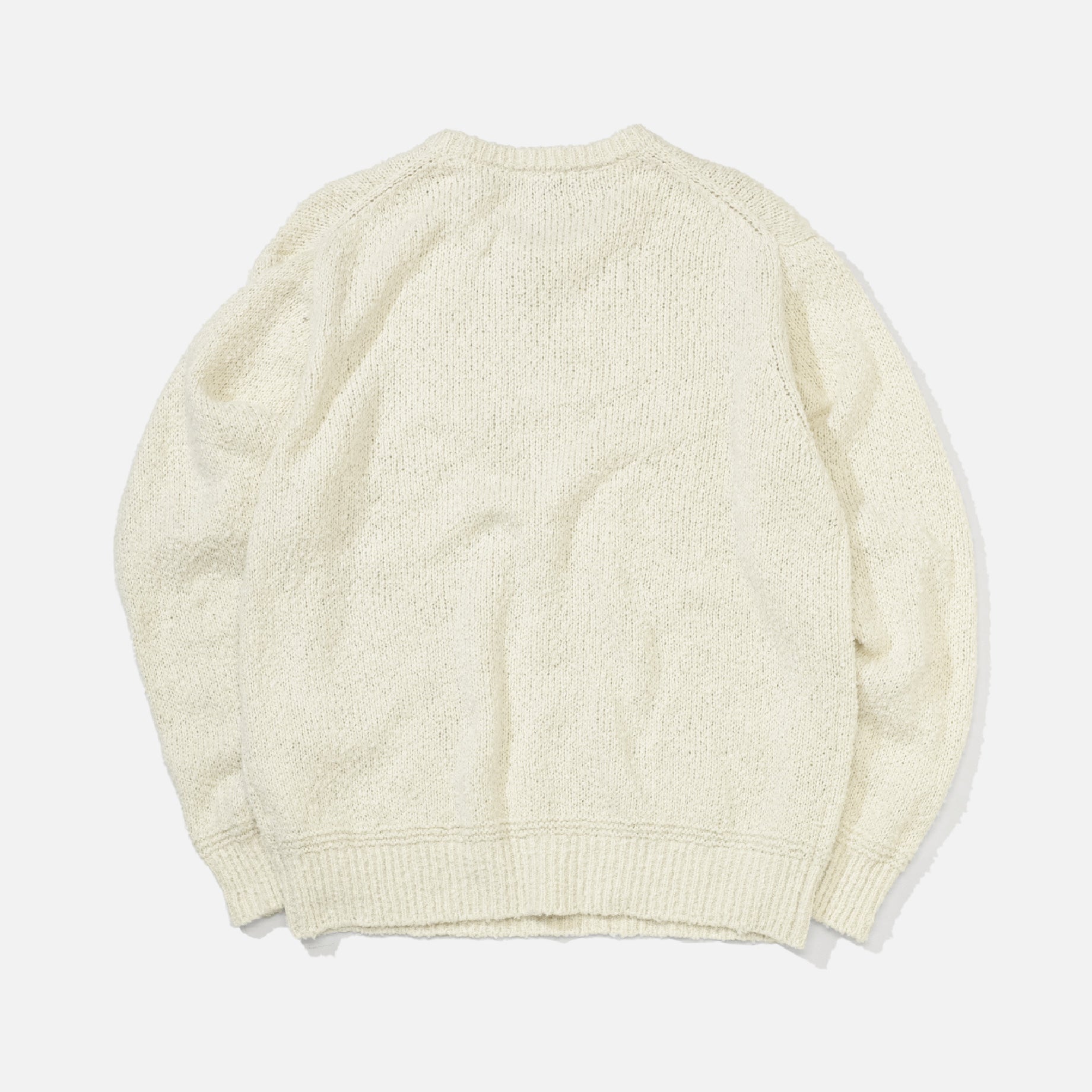 CREW NECK KNIT（WHITE）