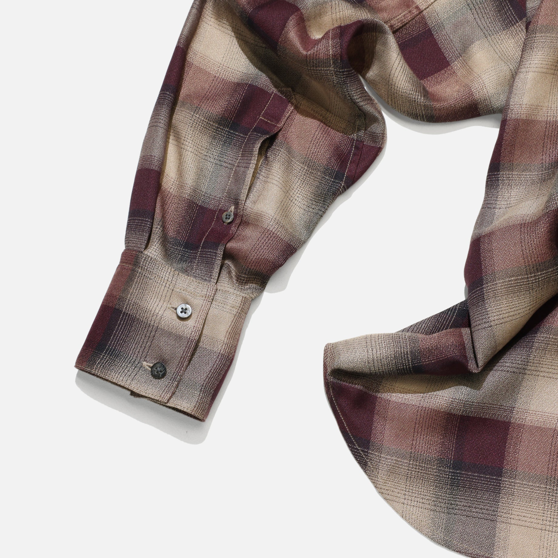PLAID SKIPPER SHIRTS（WINE RED）