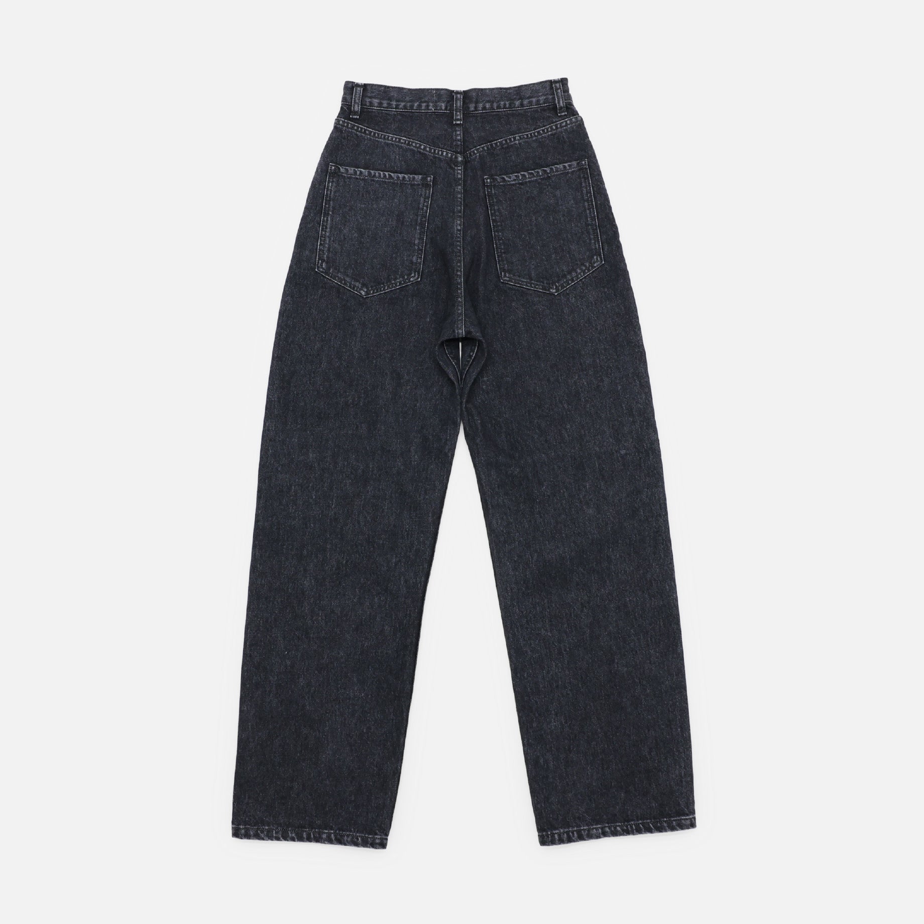 UNISEX DENIM WIDE STRIGHT PANTS（GRAY）