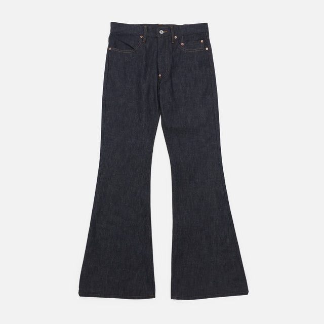 MODERN DENIM FLARED TROUSERS（INDIGO）