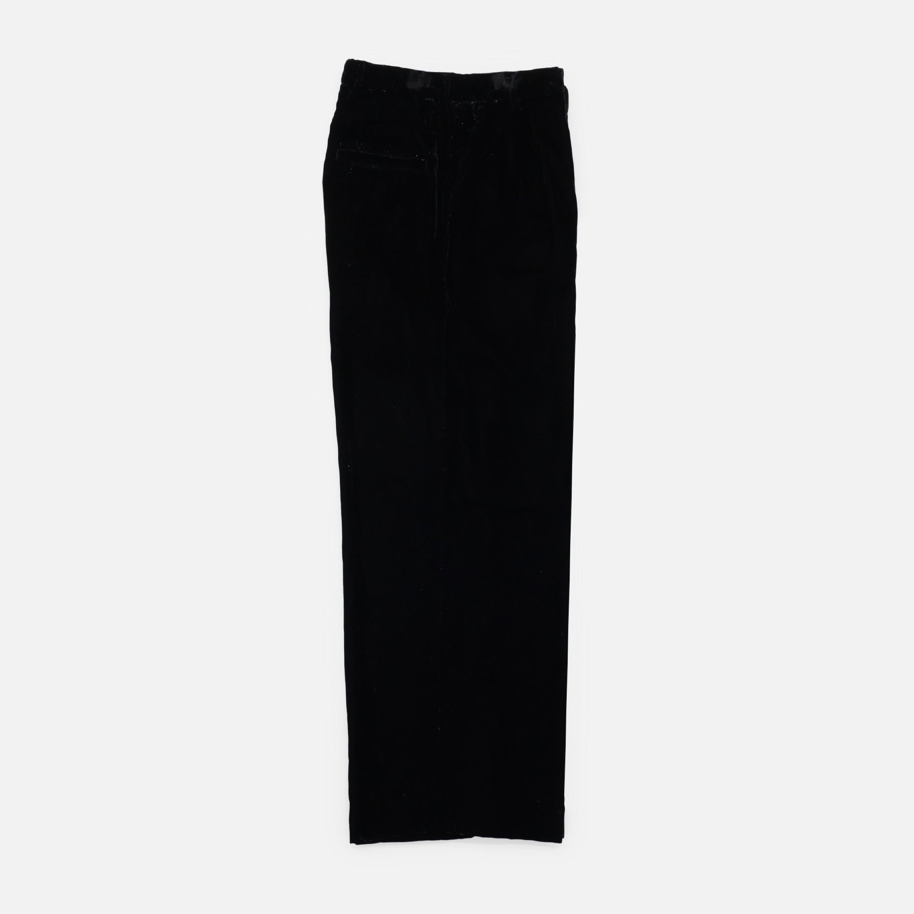 VELVET WIDE TROUSERS（BLACK）