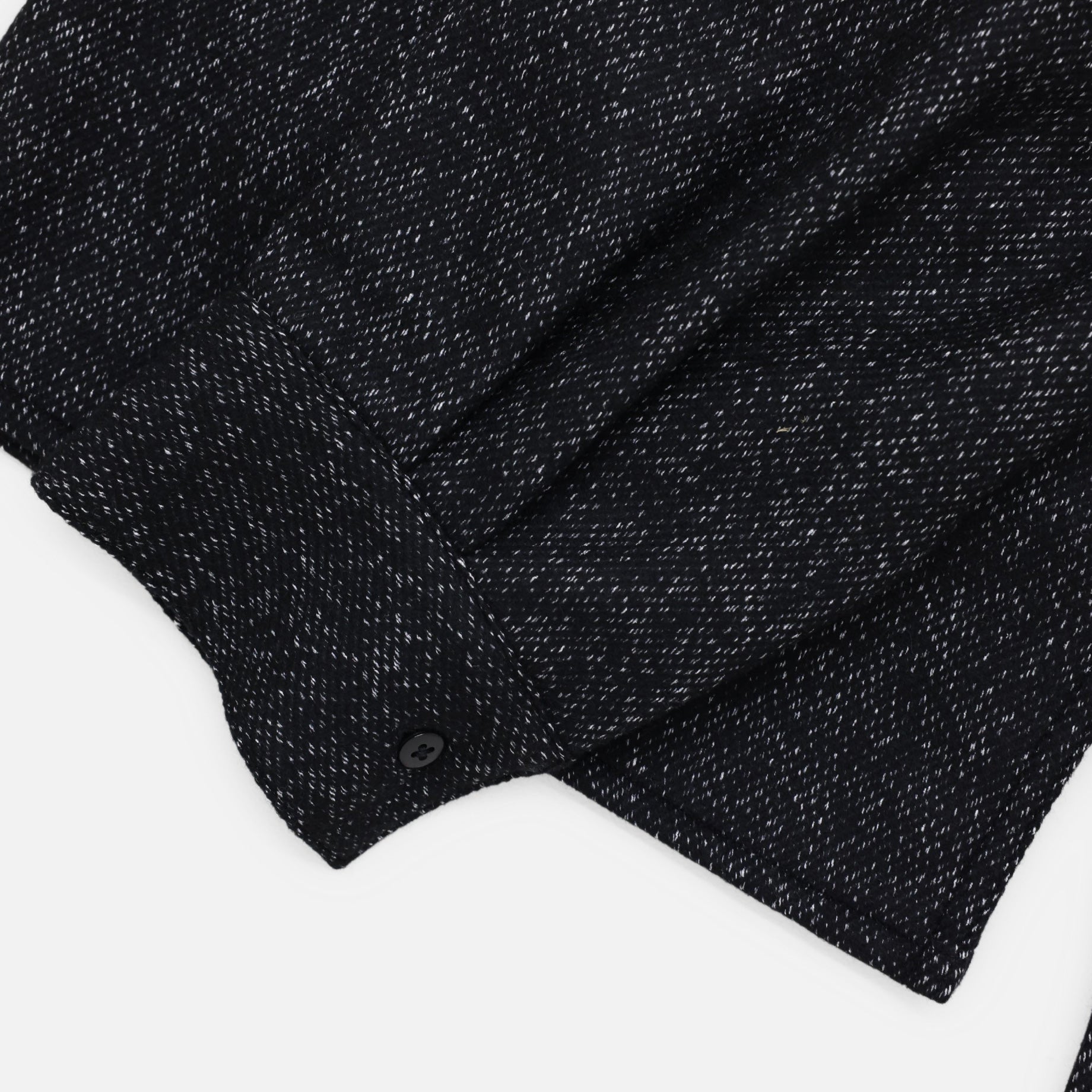 WOOL SILK - HALF ZIP L/S SHIRTS（BLACK）