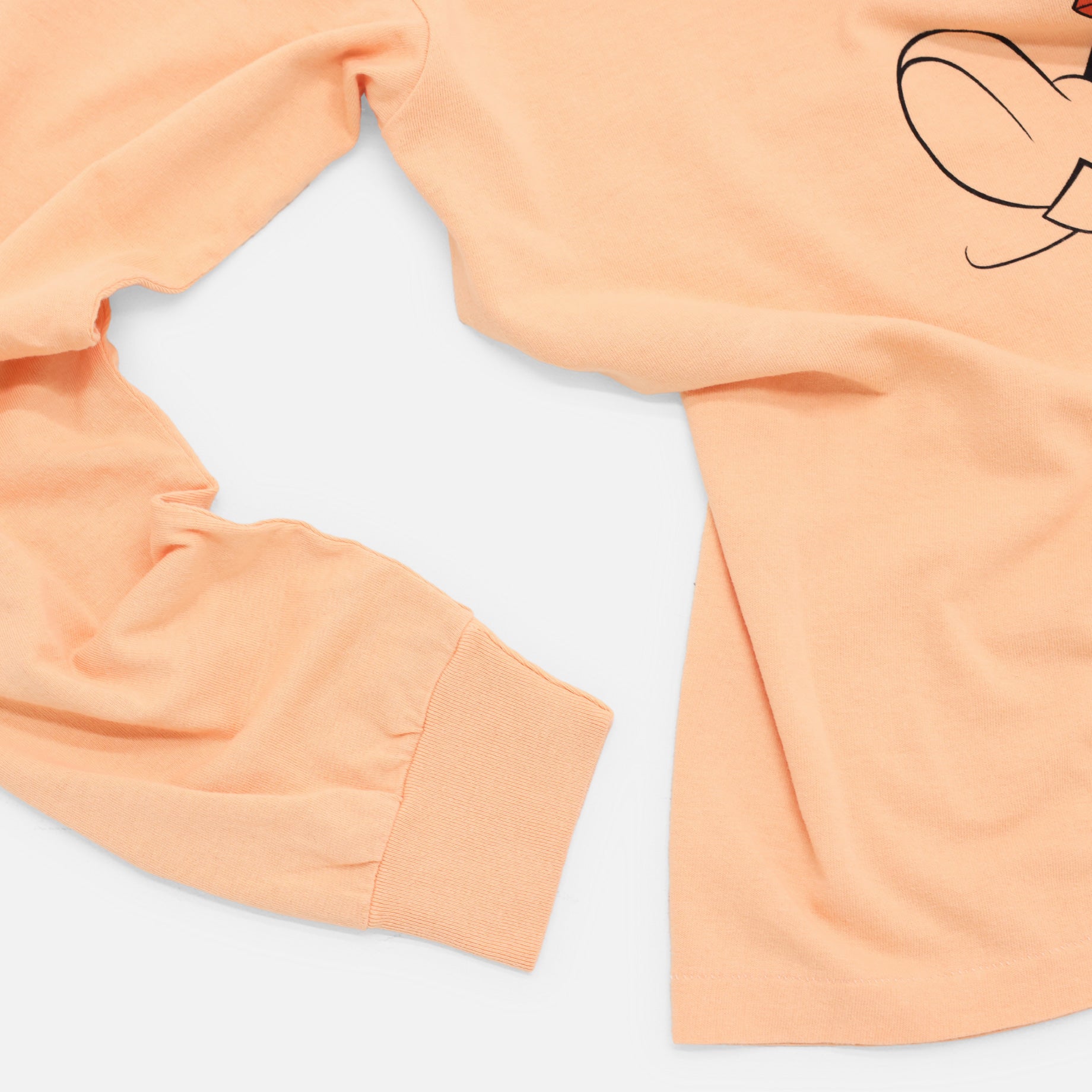 MICKEY PRINT LONG SLEEVE TEE（PALE ORANGE）