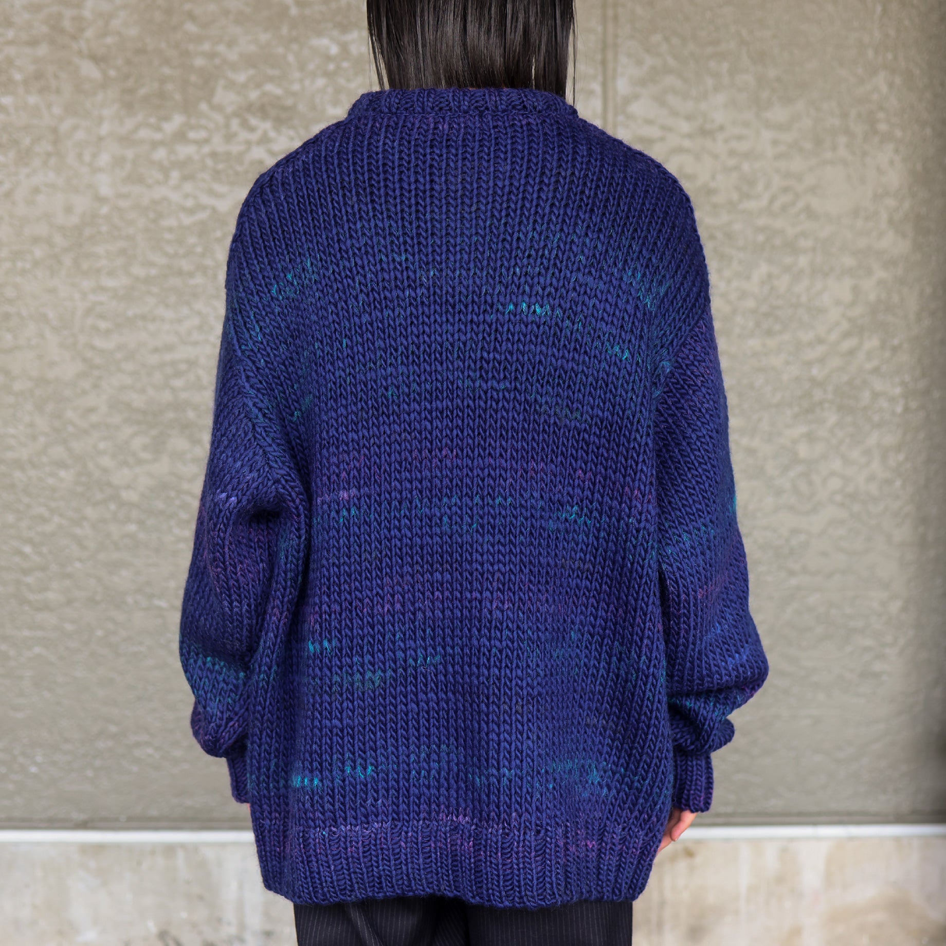 CREW NECK KNIT（BLUE）